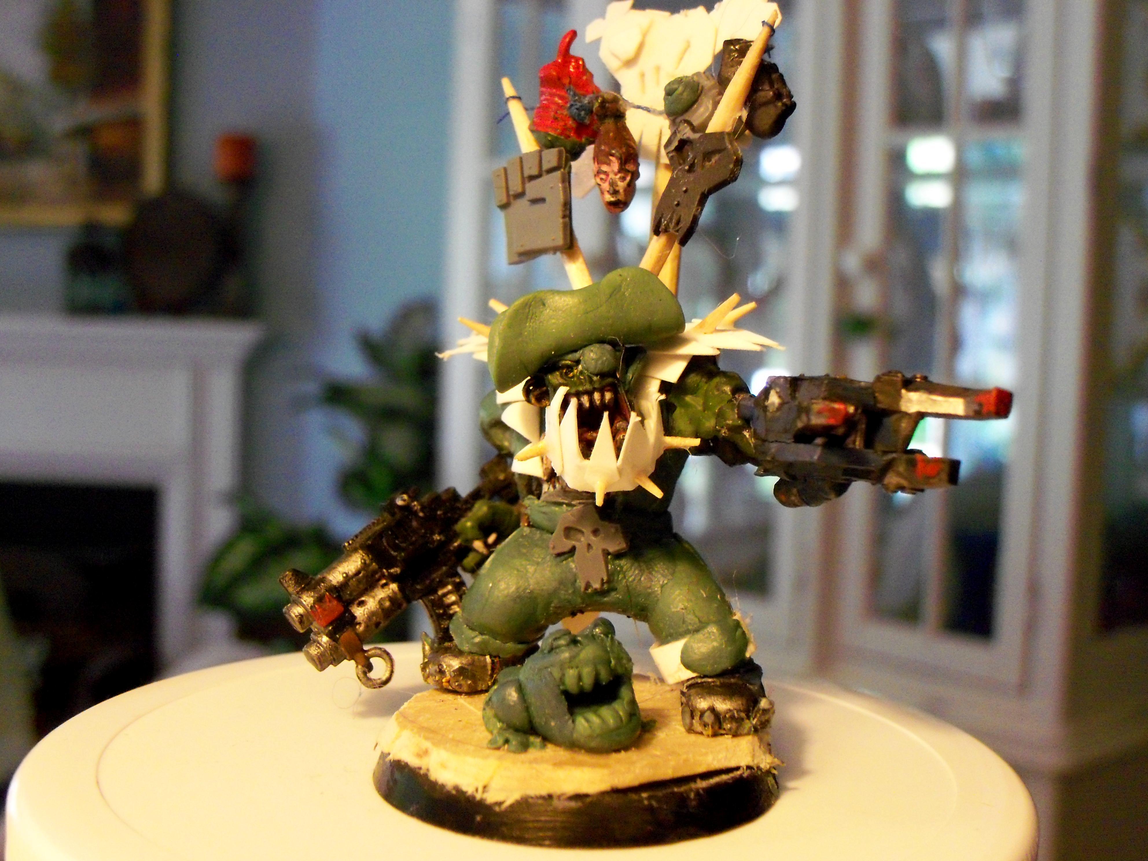 Freebooter, Greenstuff, Orks, Pirate, Sculpting, Warboss, Work In Progress