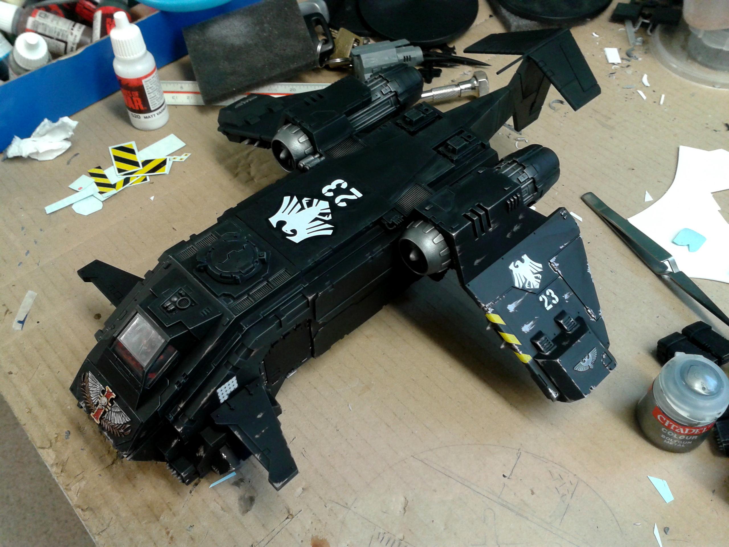 Conversion, Flyer, Raven Guard, Space Marines, Storm Eagle