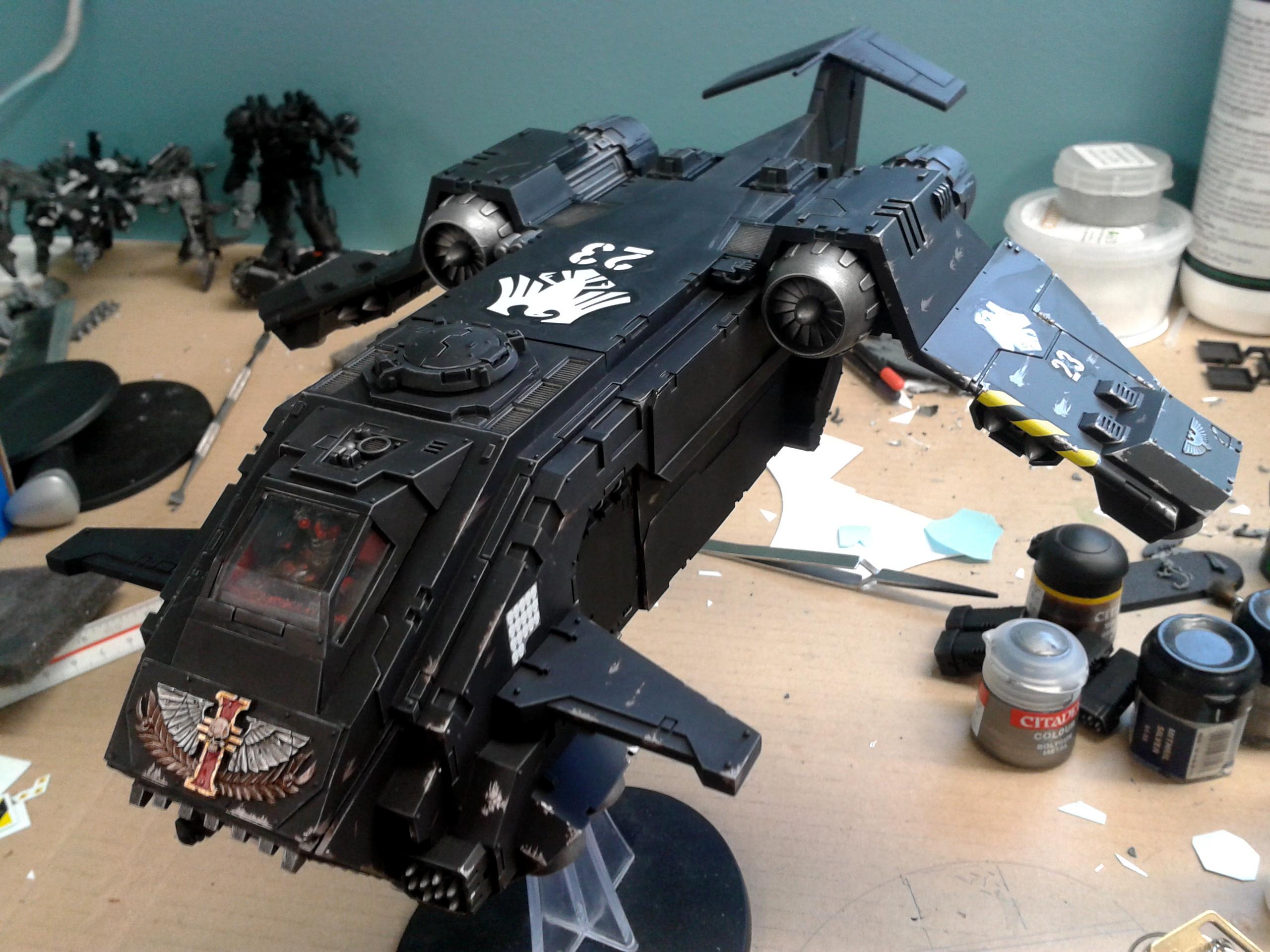 Conversion, Flyer, Raven Guard, Space Marines, Storm Eagle