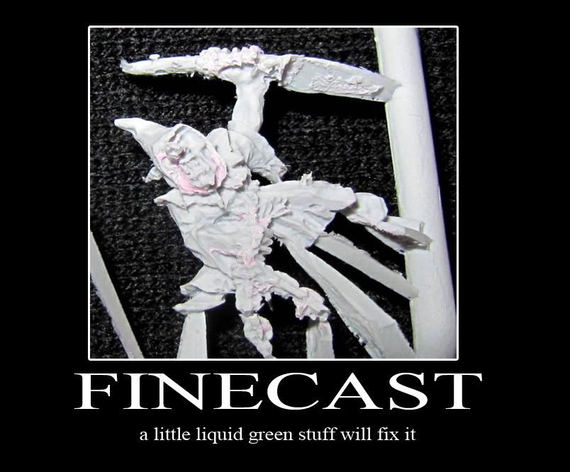 Failcast, Failcost, Finecast, Greenstuff, Humor, Liquid Green Stuff, Miscast, Modelling