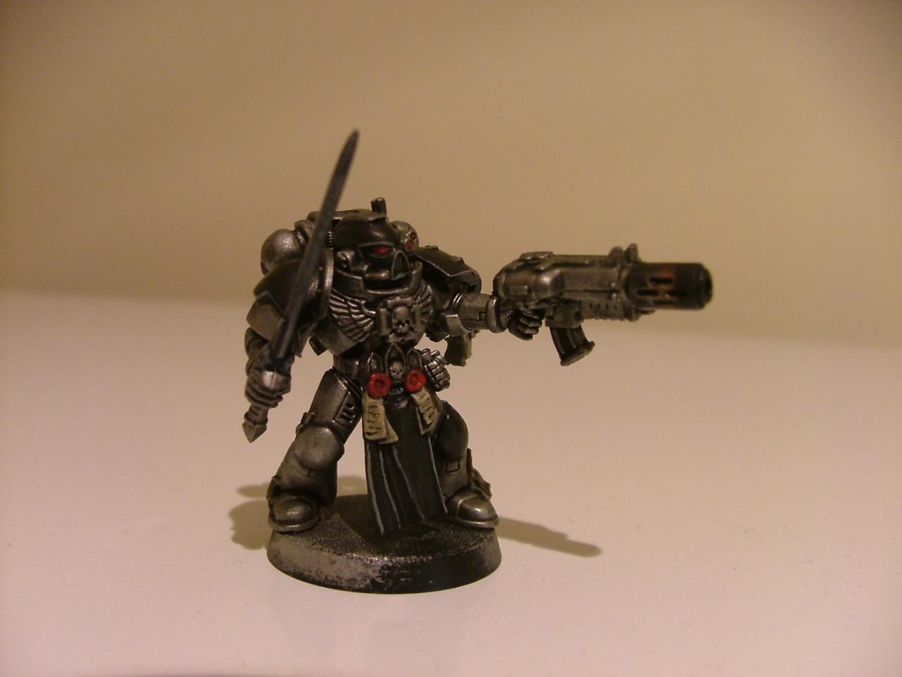 Vet Sgt with power weapon and combi melta