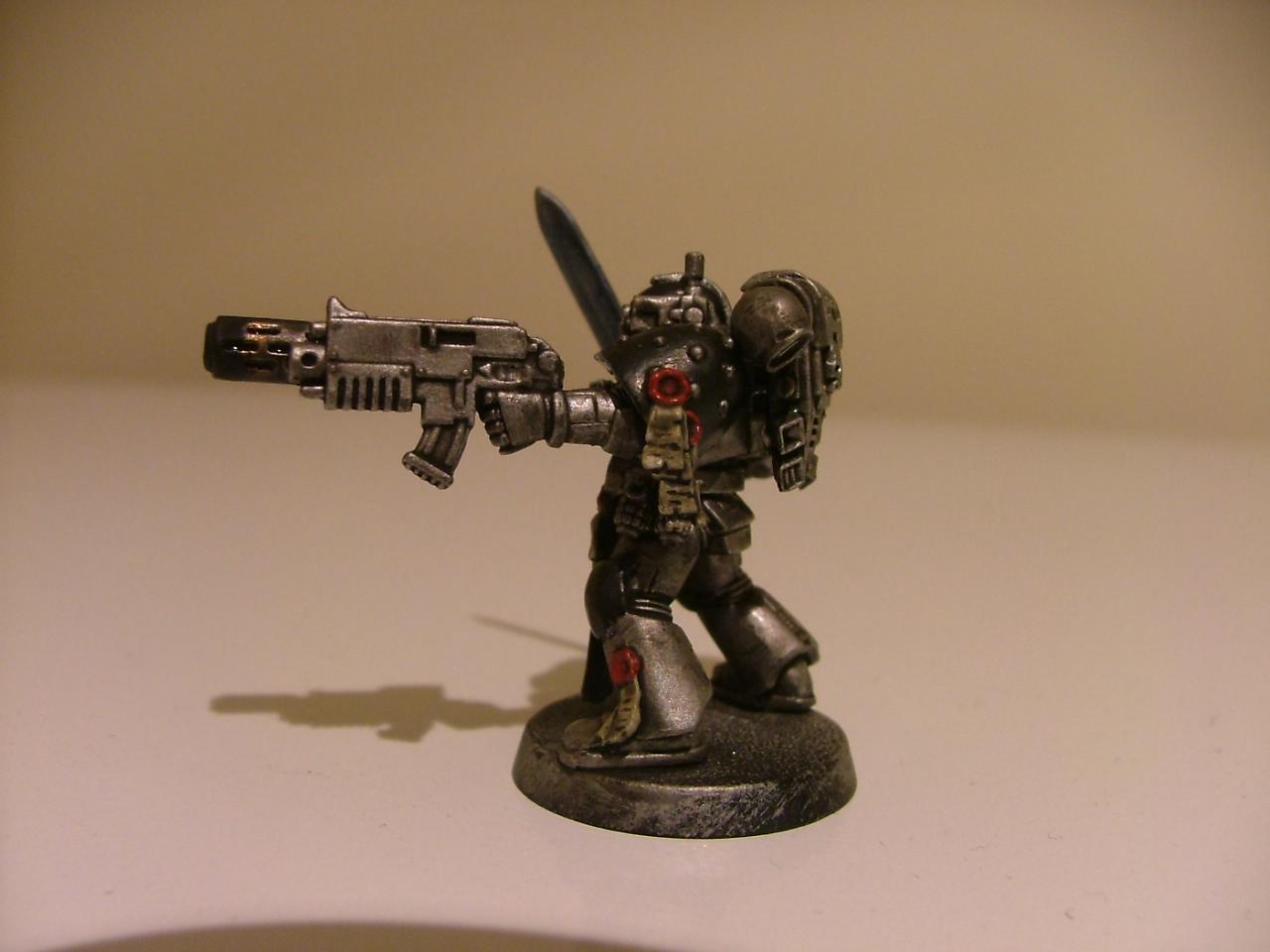 Vet Sgt with power weapon and combi melta
