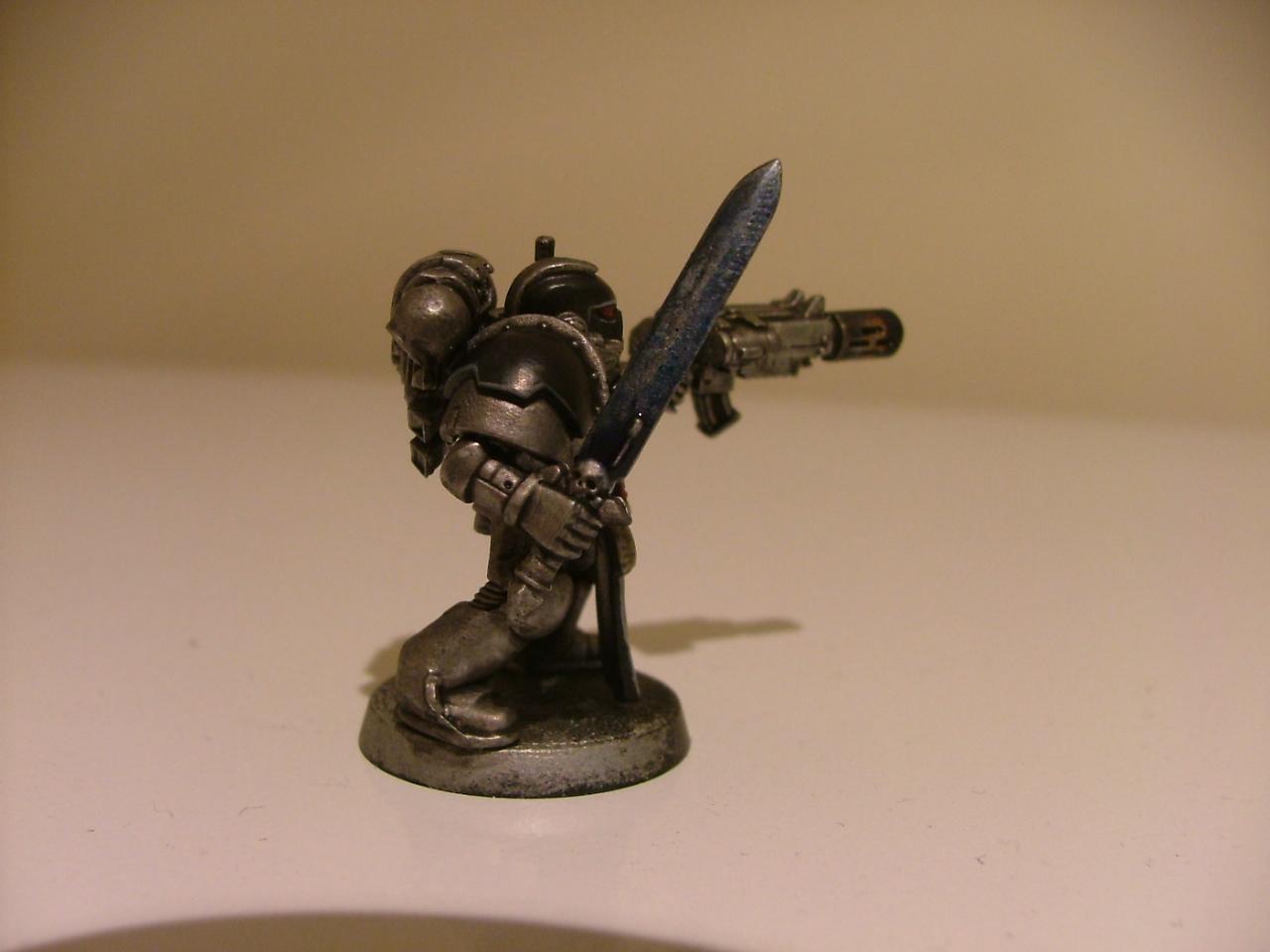 Vet Sgt with power weapon and combi melta