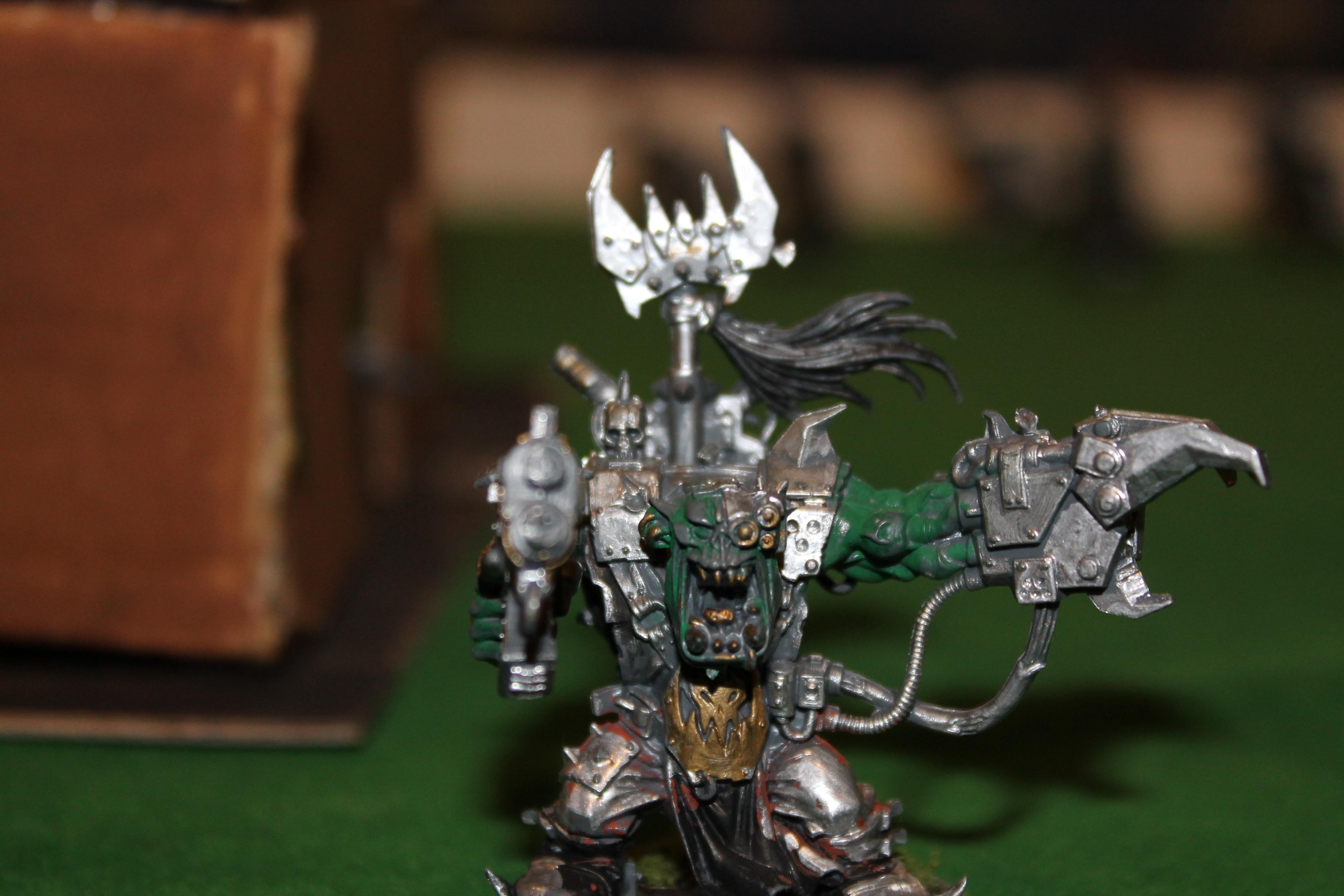 Ork Bikes, ork warboss and bikes