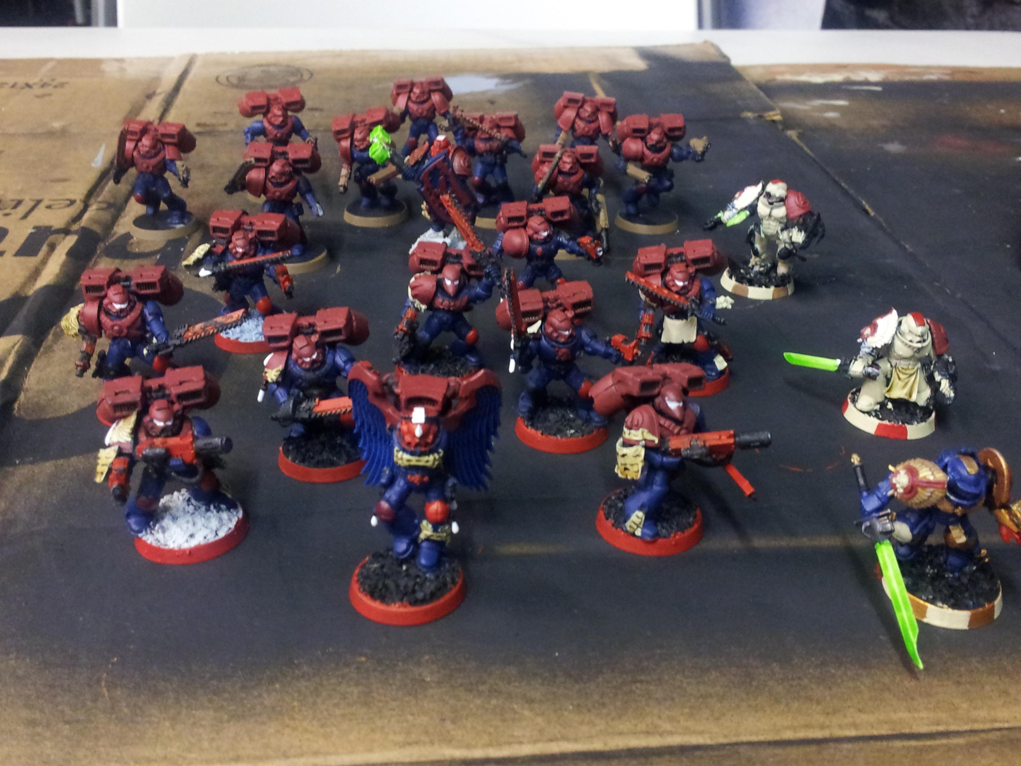 Both Assault Squads, Priests that go to that Squad, and my Chief Librarian 