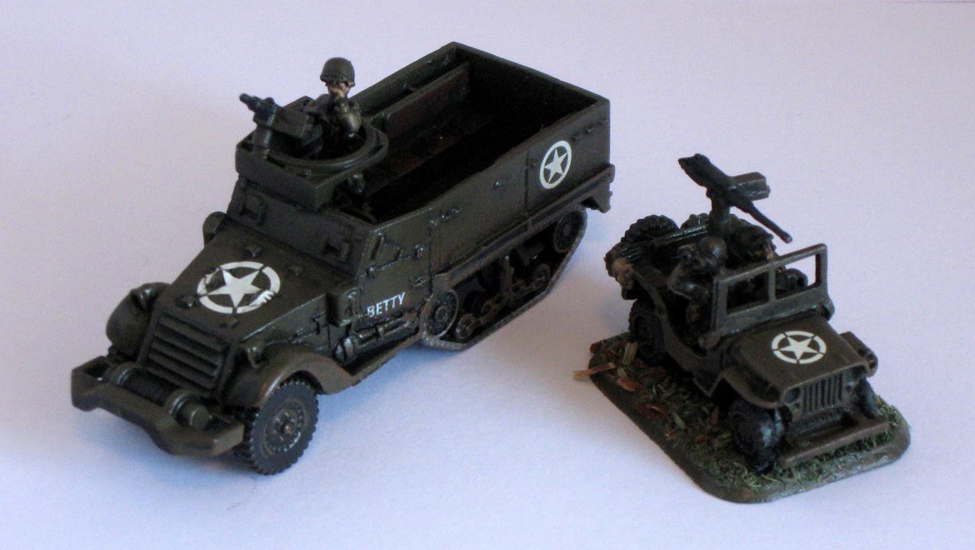 Flames of war half track and jeep