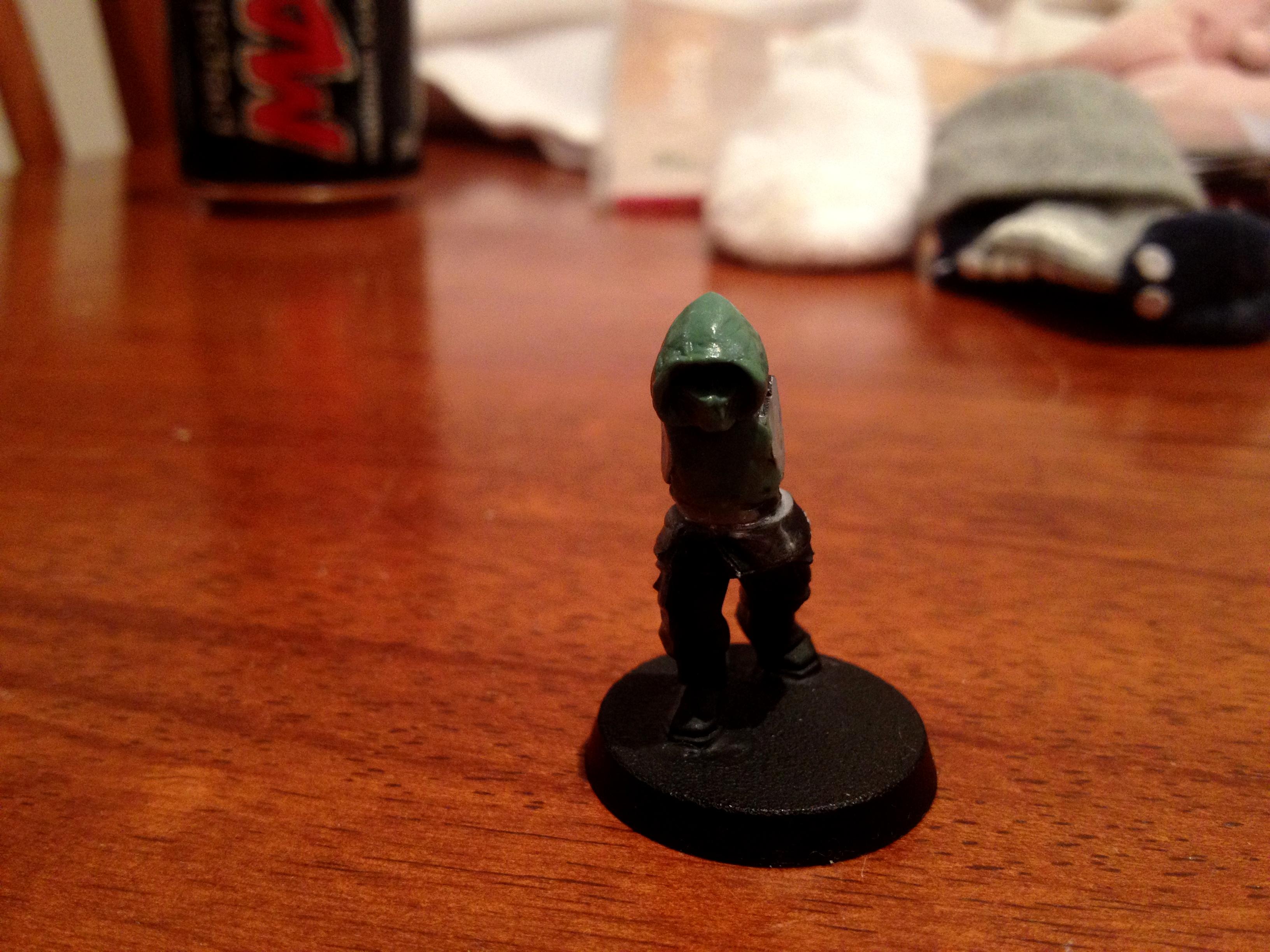 Cloak, Greenstuff, Sniper Conversion, Test Model, Traitor Guard, Work In Progress