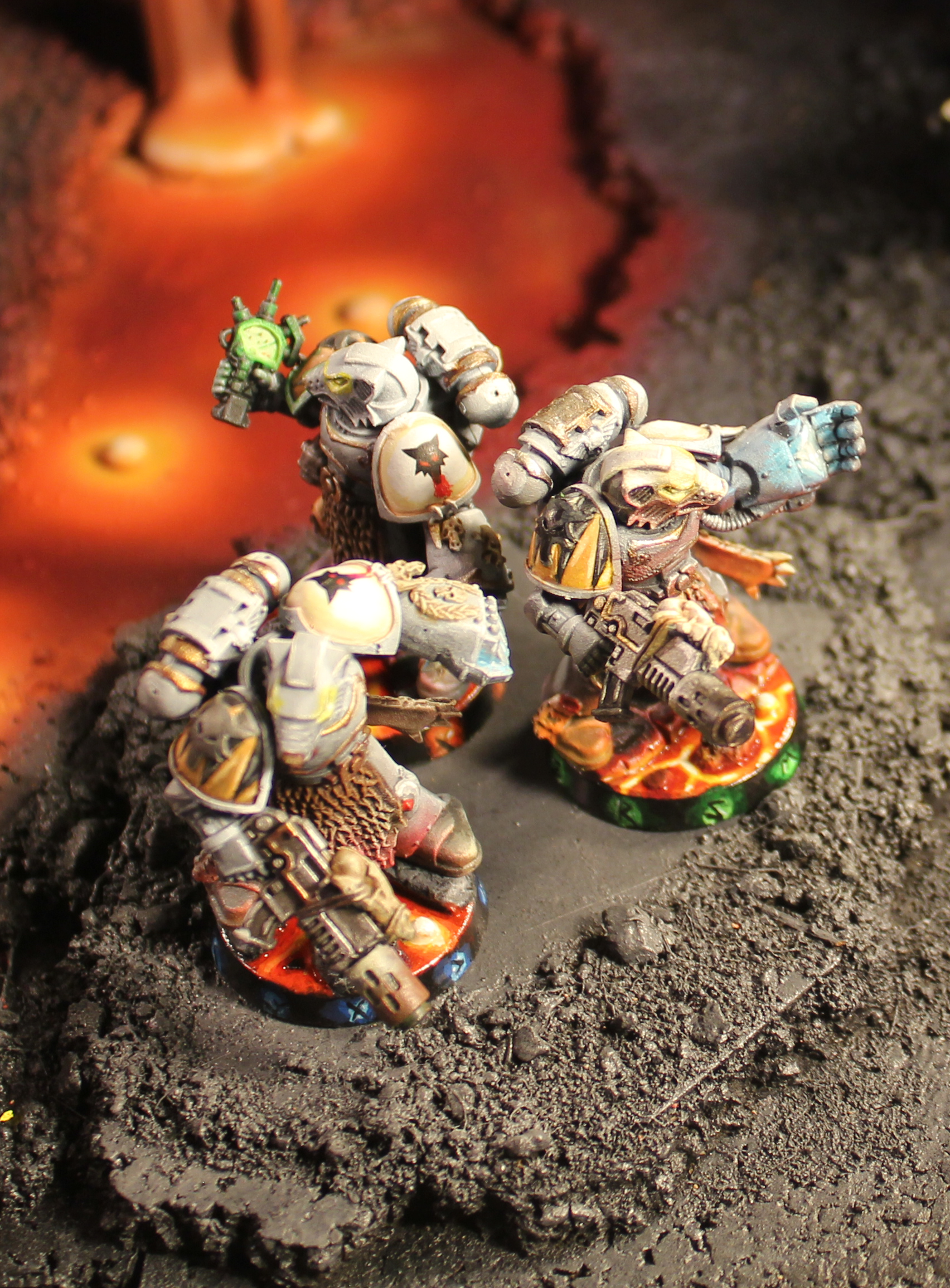 Direct Light Effect, Lava, Space Marines, Space Wolves