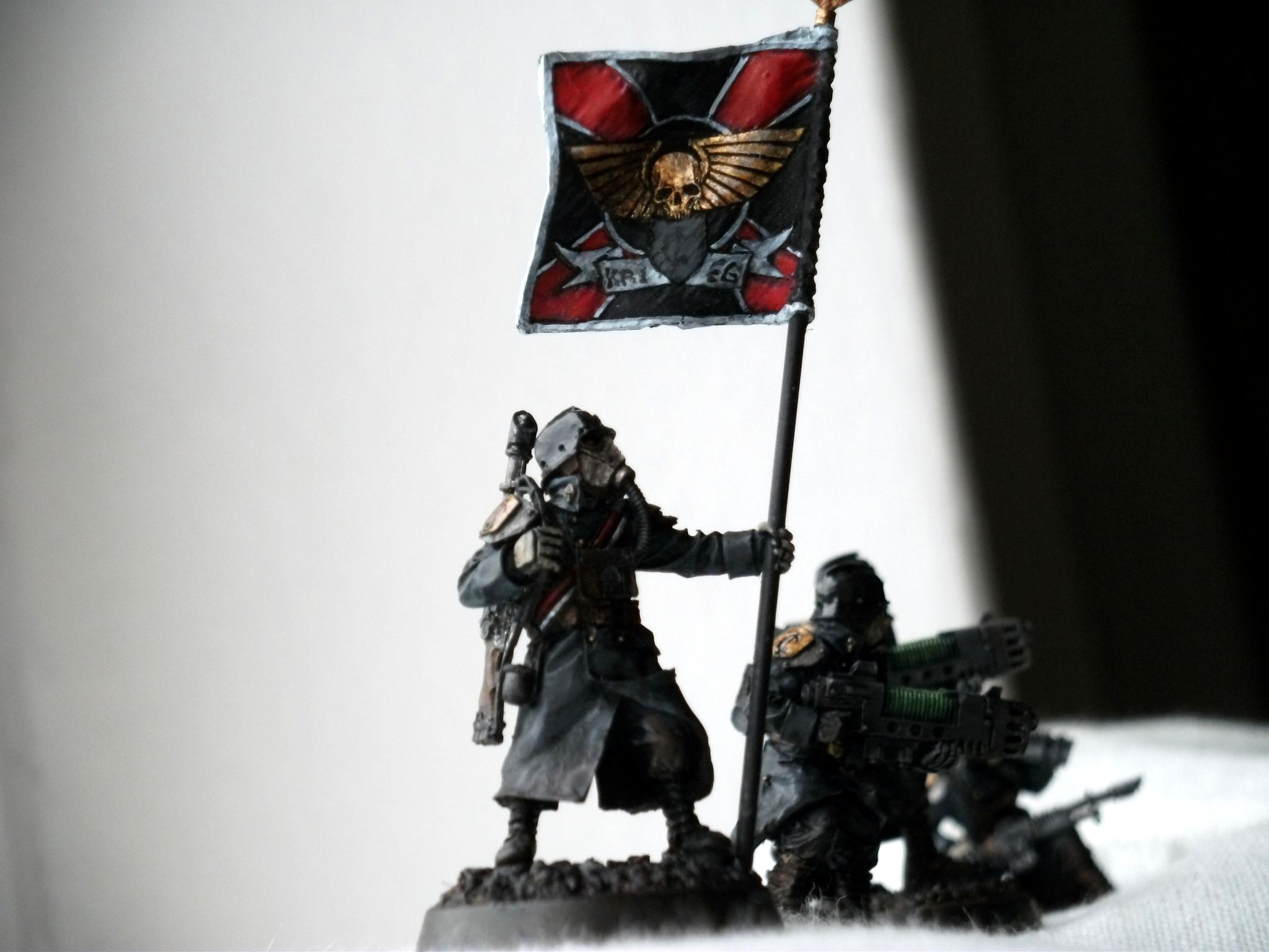 Banner, Bearer, Command, Death, Death Korps of Krieg, Guard, Imperial, Korps, Mud, Muddy, Of, Platoon, Squad, Standard