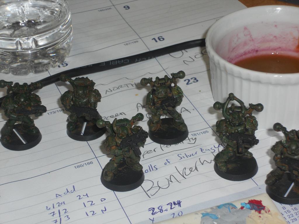 Dark Green (vallejo game color) overbrushed