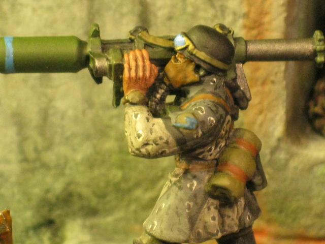 A close up of the arm swap and yes I didn't even green stuff it . It was a old jungle fighter arm I had laying around 
