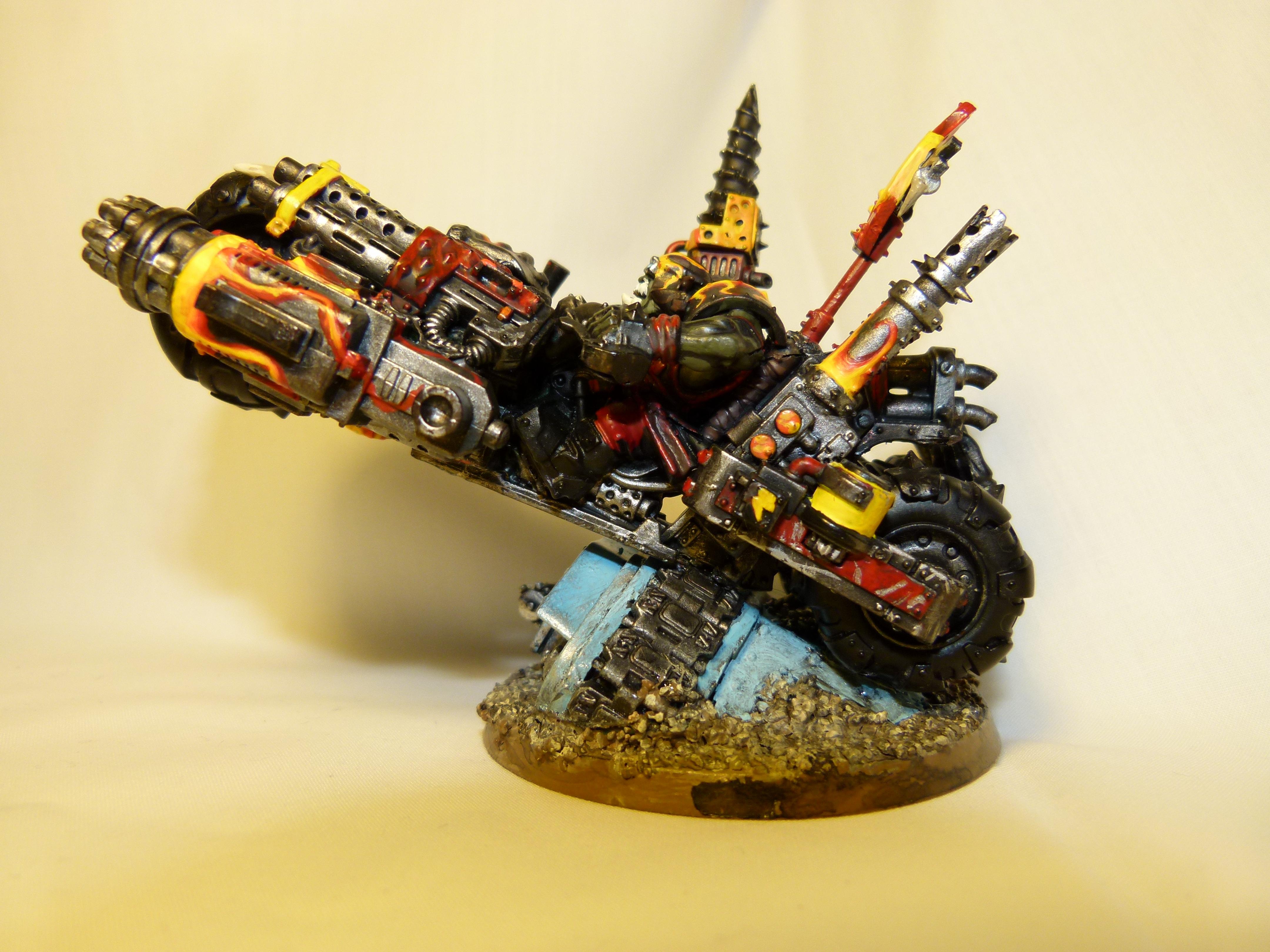 Bike, Conversion, Orks, Warboss, Warhammer 40,000