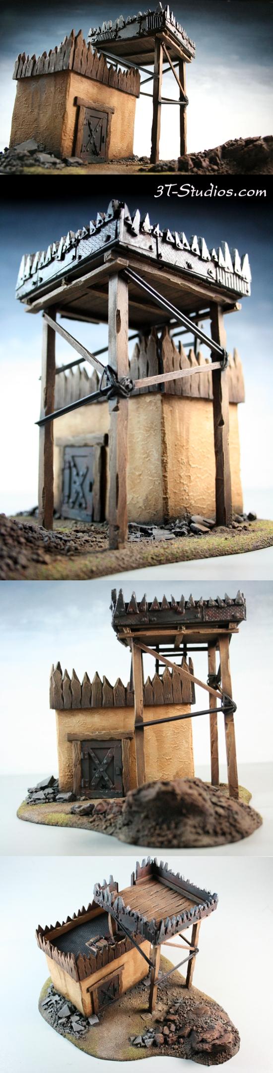 Hut, Orks, Pueblo, Stucco, Terrain, Tower
