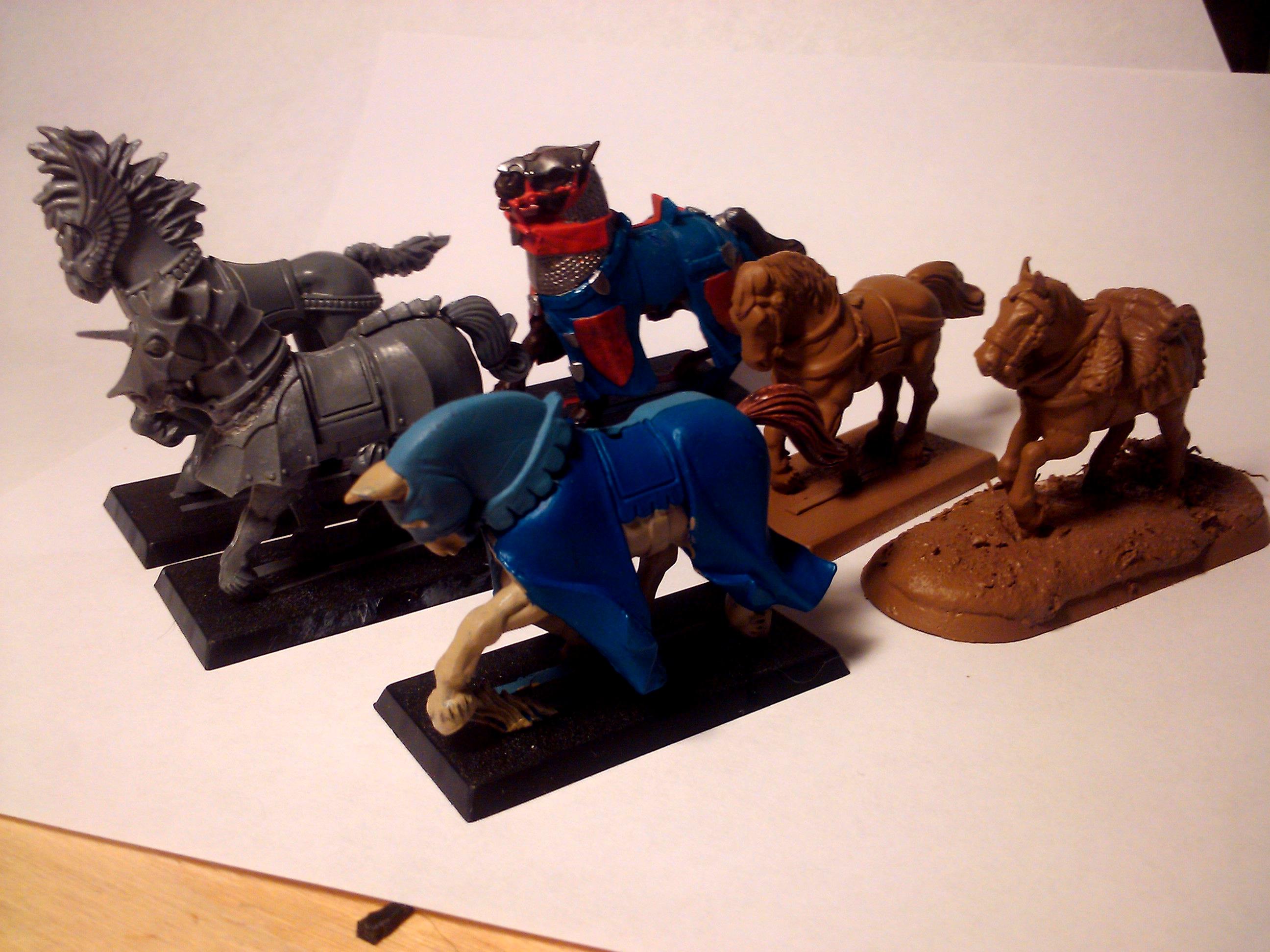 Bit, Bits, Comparison, Conversion, Games Workshop, Hobby, Horse, Modeling, Mount, Painting, Perry Miniatures, Size, Warhammer Fantasy