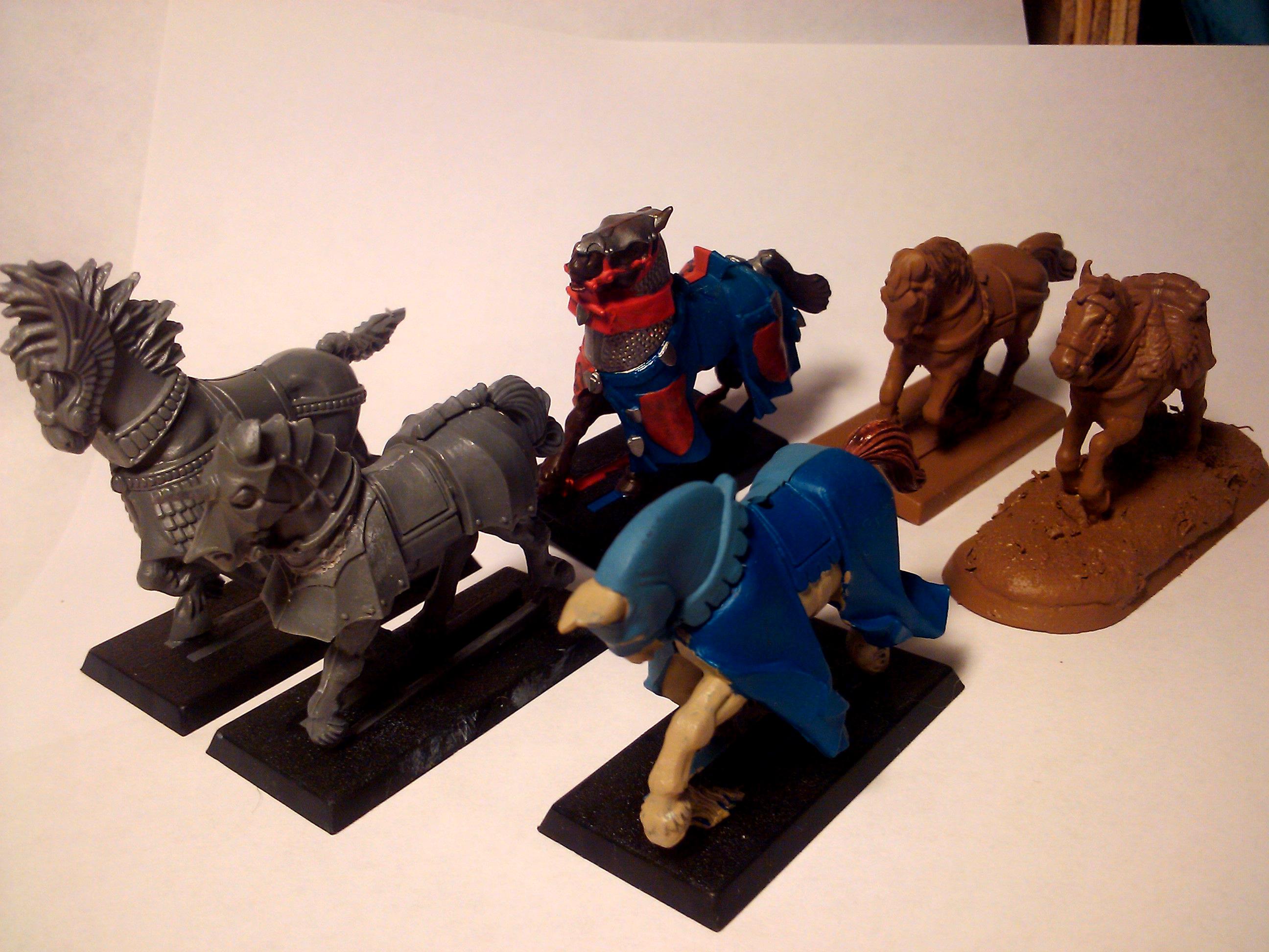 Bit, Bits, Comparison, Conversion, Games Workshop, Hobby, Horse, Modeling, Mount, Painting, Perry Miniatures, Size, Warhammer Fantasy