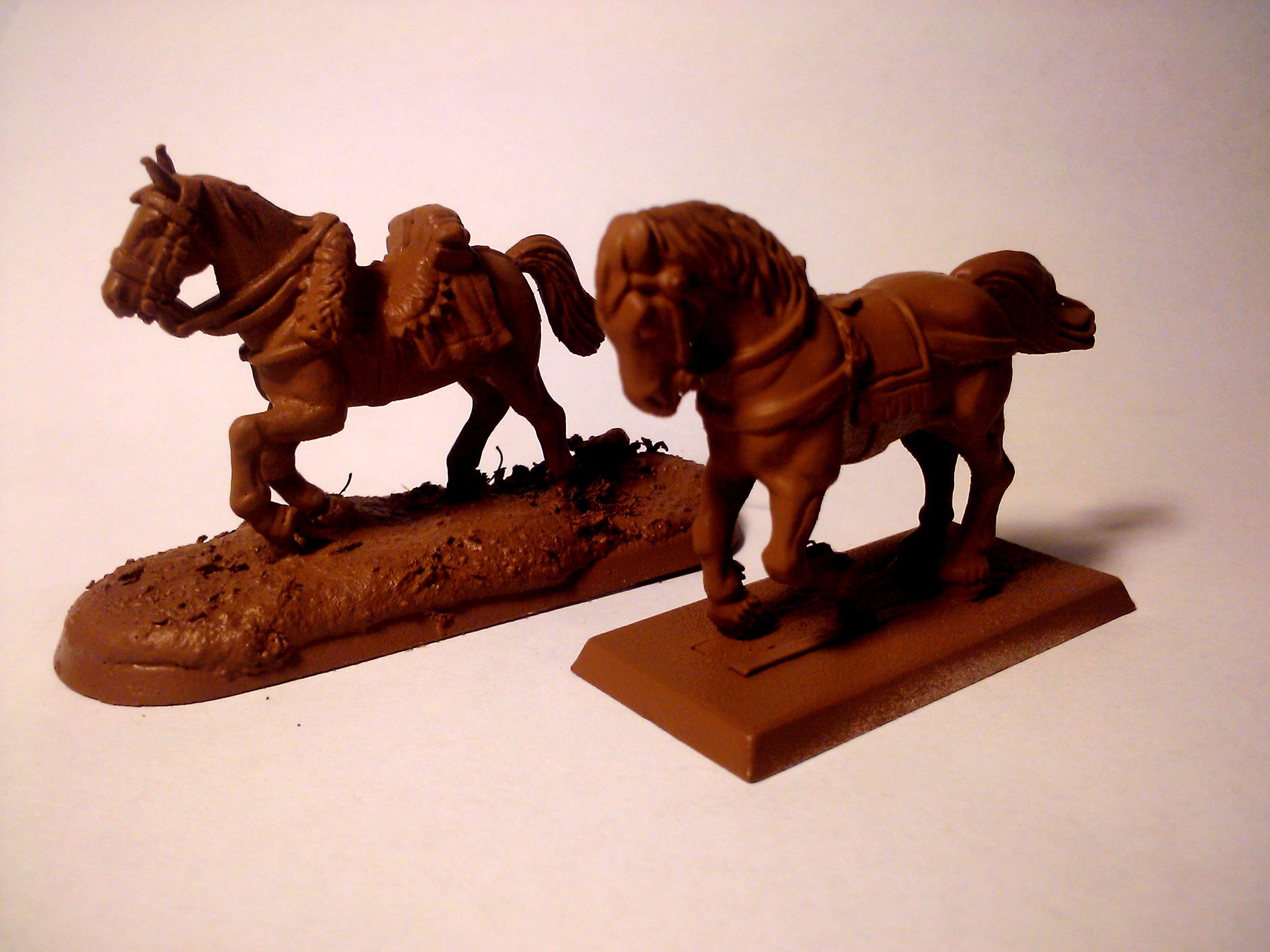 Bit, Bits, Comparison, Conversion, Games Workshop, Hobby, Horse, Modeling, Mount, Painting, Perry Miniatures, Size, Warhammer Fantasy