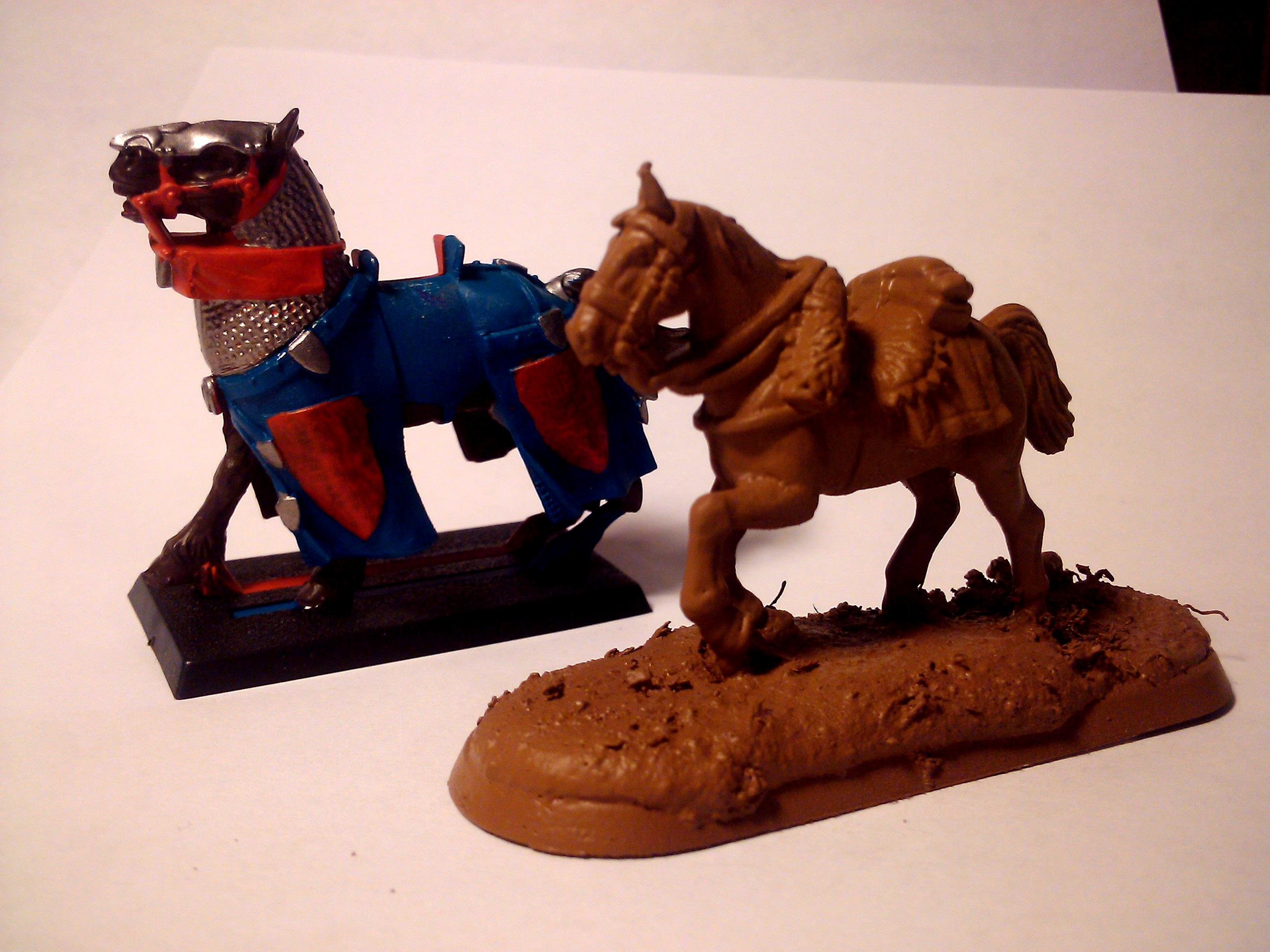 Bit, Bits, Comparison, Conversion, Games Workshop, Hobby, Horse, Modeling, Mount, Painting, Perry Miniatures, Size, Warhammer Fantasy