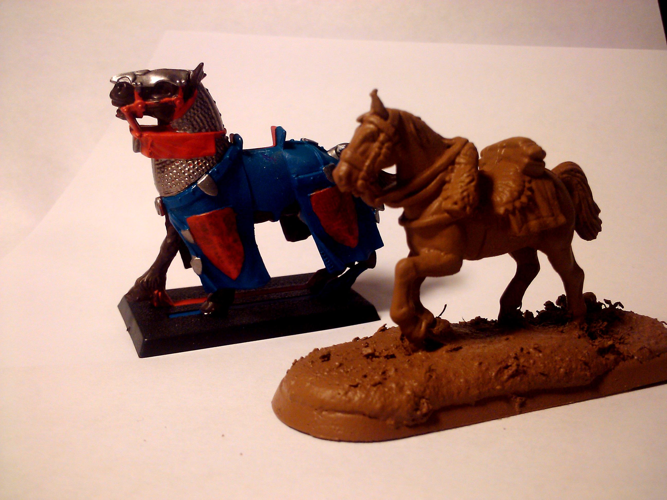 Bit, Bits, Comparison, Conversion, Games Workshop, Hobby, Horse, Modeling, Mount, Painting, Perry Miniatures, Size, Warhammer Fantasy