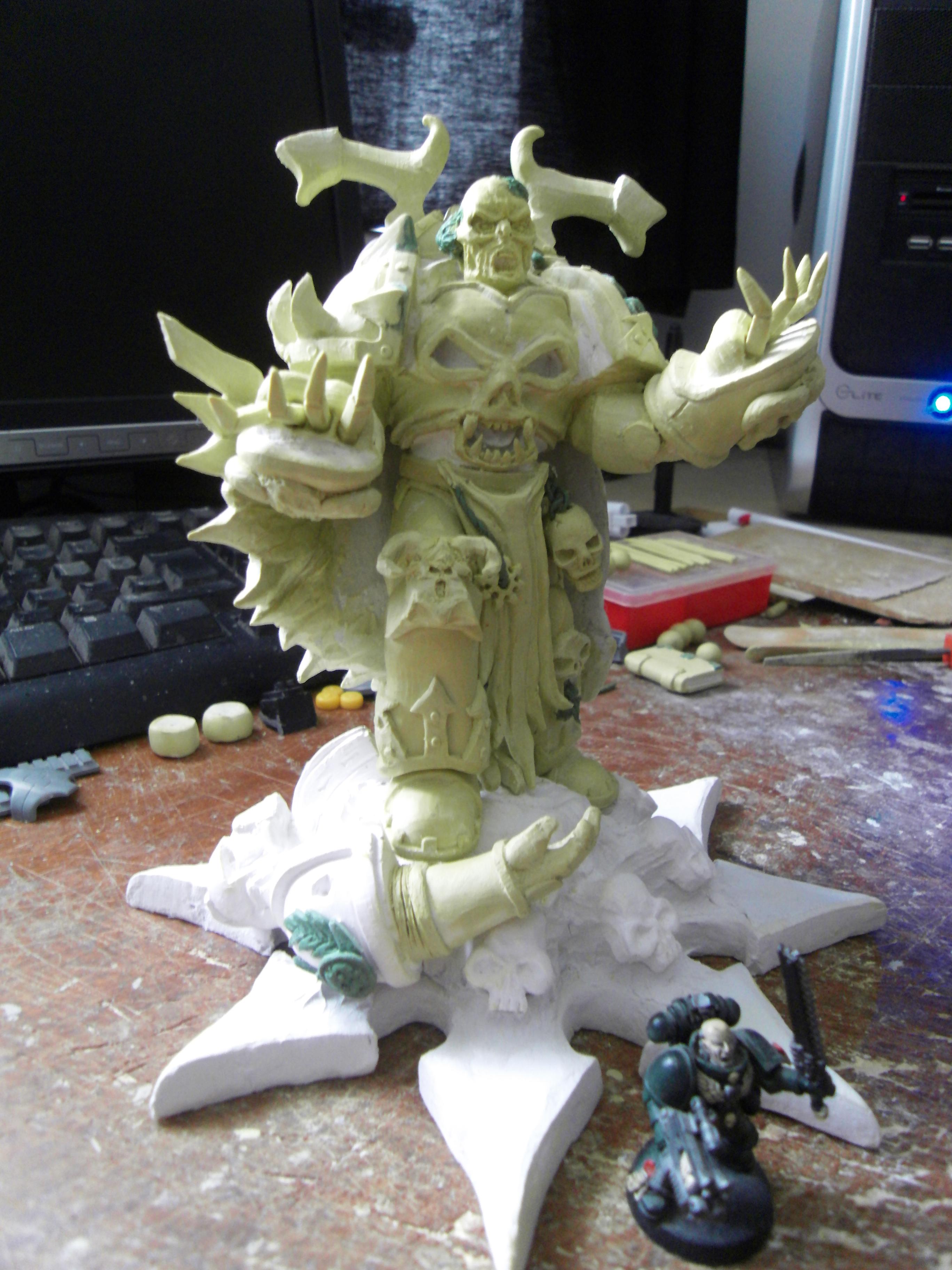 Chaos, Chaos Undivided, Commission Work, Custom, Hand Made, Large, Large Scale, Lord, Monument, Scratch Build, Sculpting, Sculpture, Space Marines, Statue, Terrain, Warhammer 40,000, Warhammer Fantasy