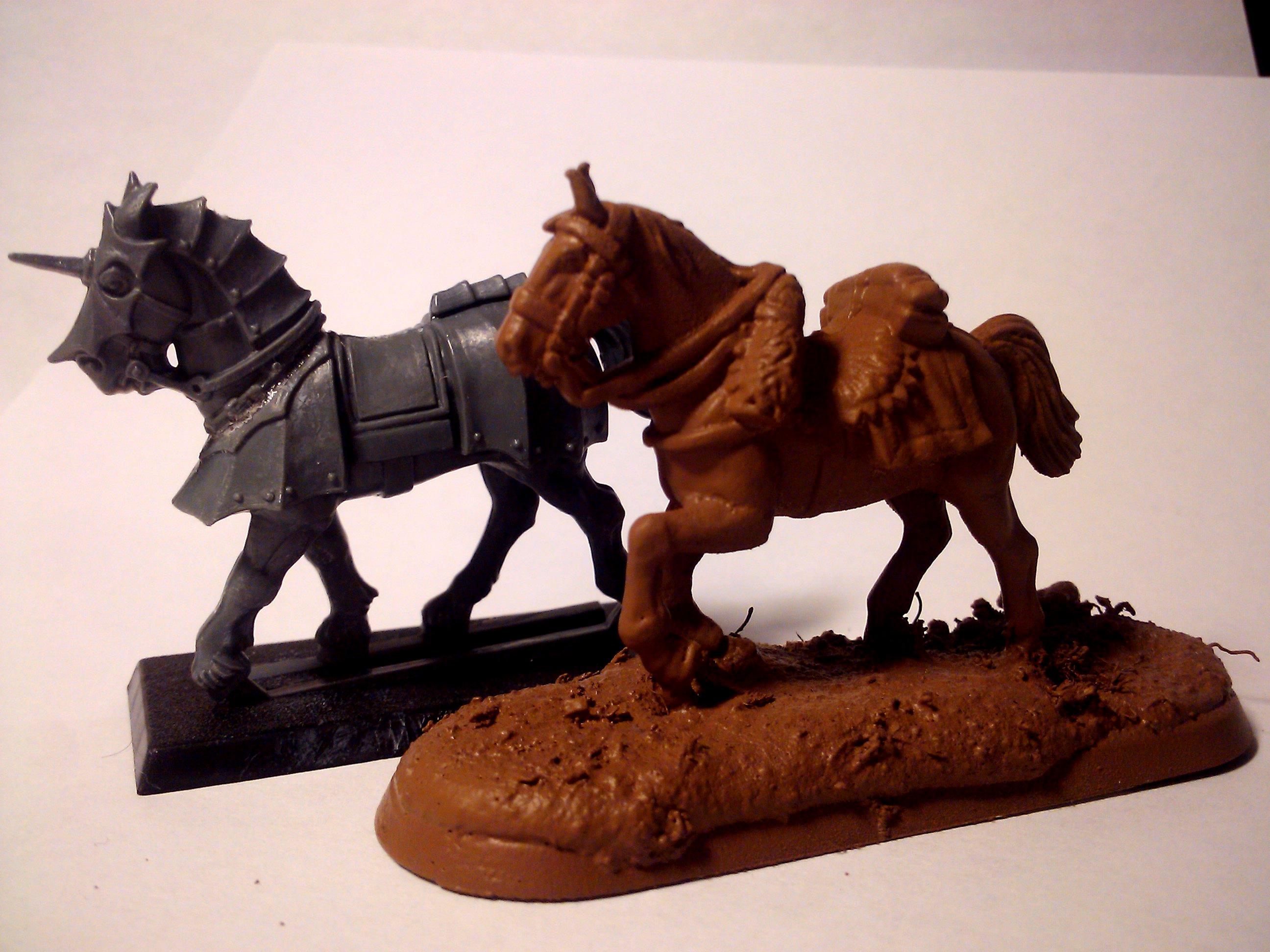 Bit, Bits, Comparison, Conversion, Games Workshop, Hobby, Horse, Modeling, Mount, Painting, Perry Miniatures, Size, Warhammer Fantasy