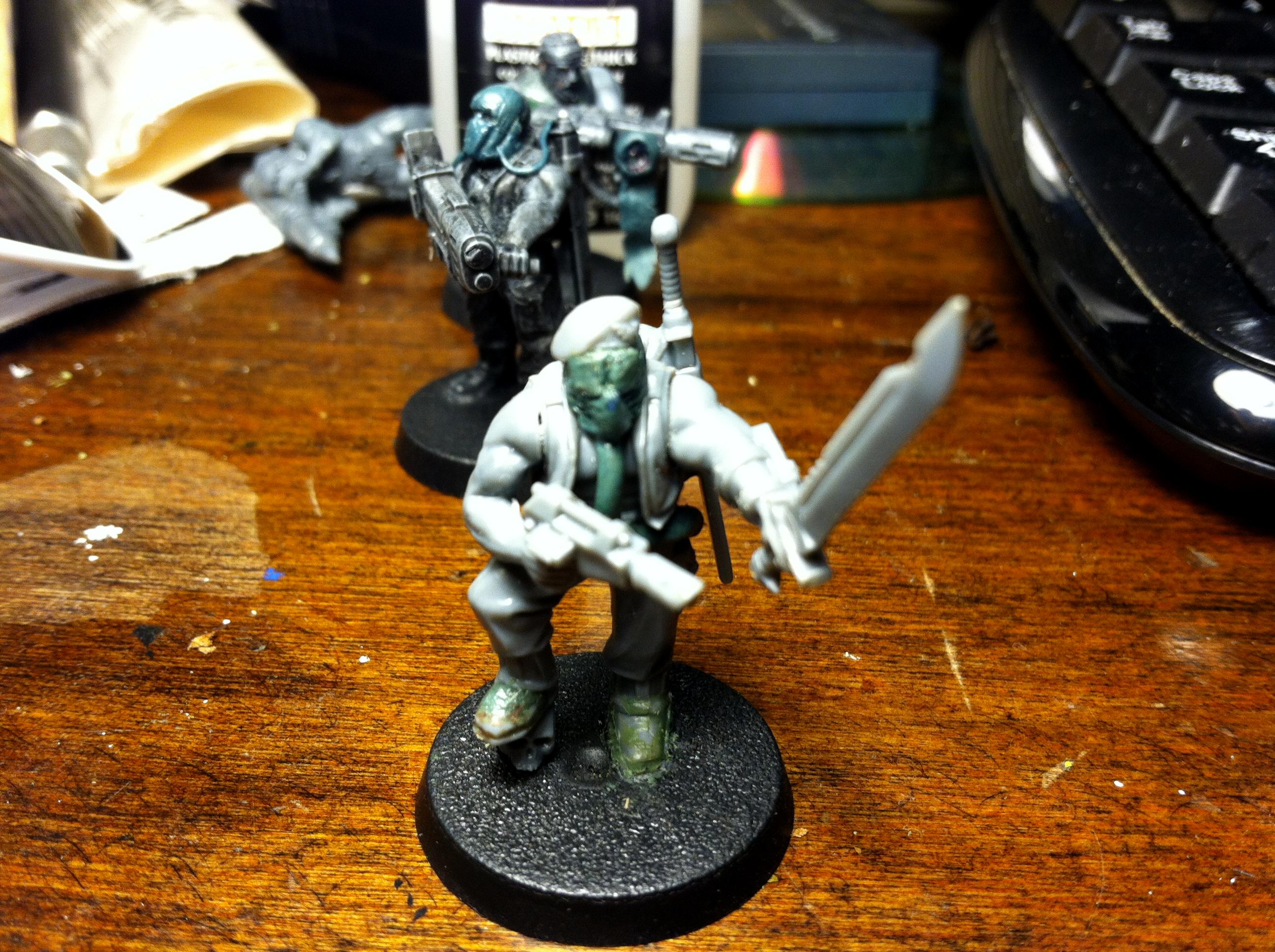 Catachans, Footguard, Gas Masks, Greenstuff, Imperial Guard, Jungle, Pig Iron, Troops, Work In Progress