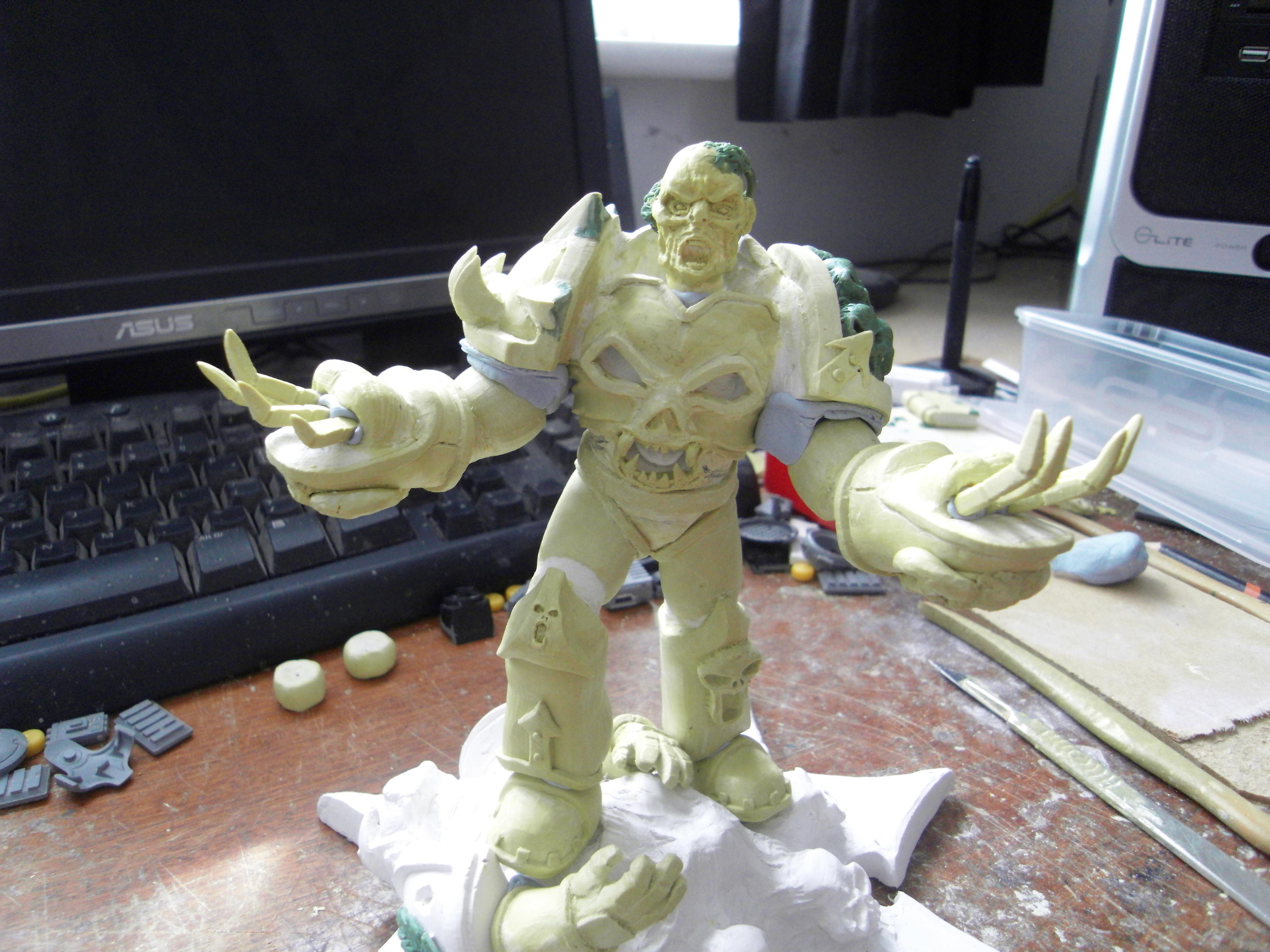 Chaos, Chaos Undivided, Custom, Hand Made, Large, Large Scale, Lord, Monument, Scratch Build, Scratch Bulid, Sculpting, Sculpture, Space Marines, Statue, Terrain, Warhammer 40,000, Warhammer Fantasy