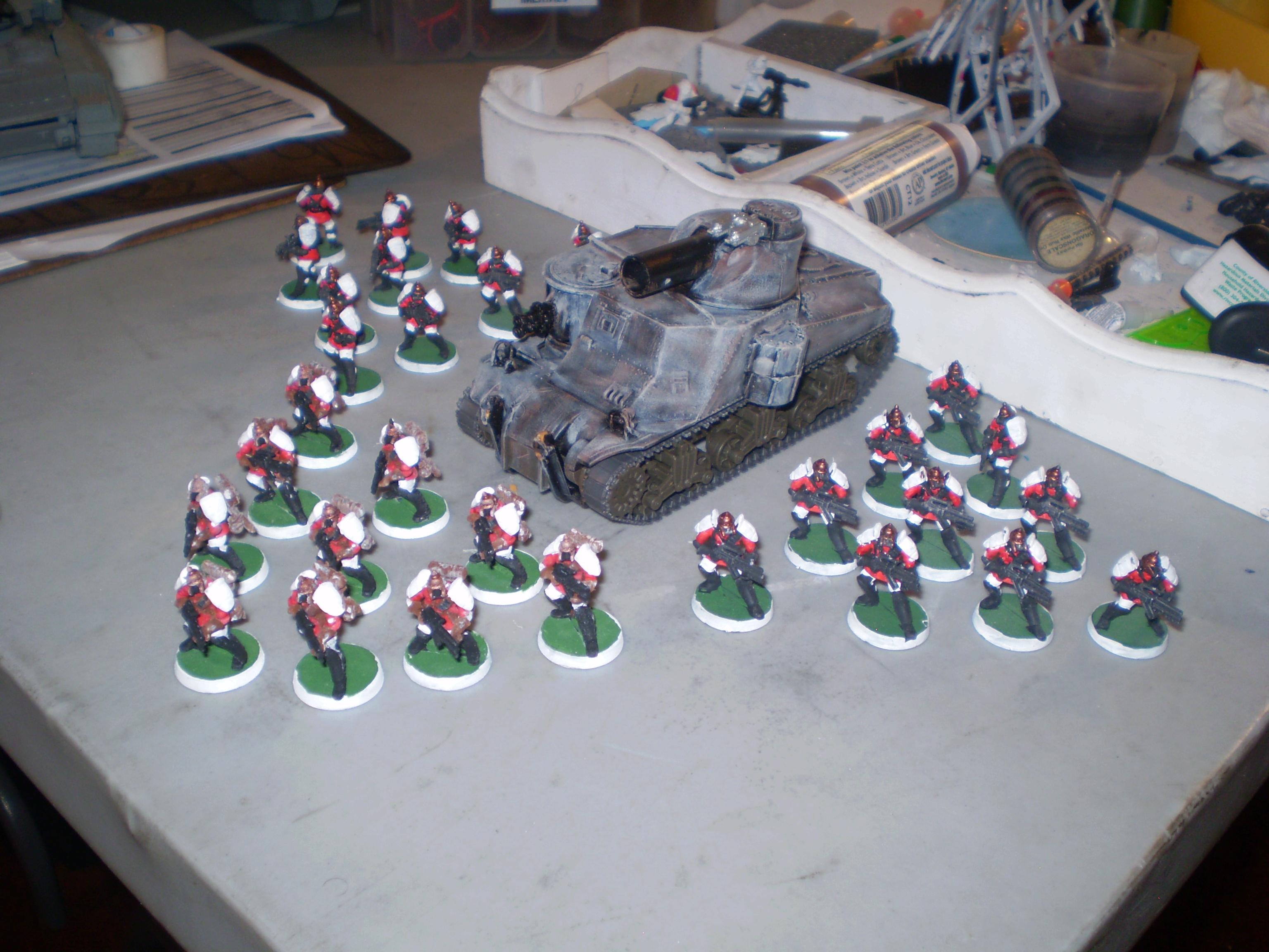 Conscript Squad and Leman Russ Demolisher [1st 30 Finished]