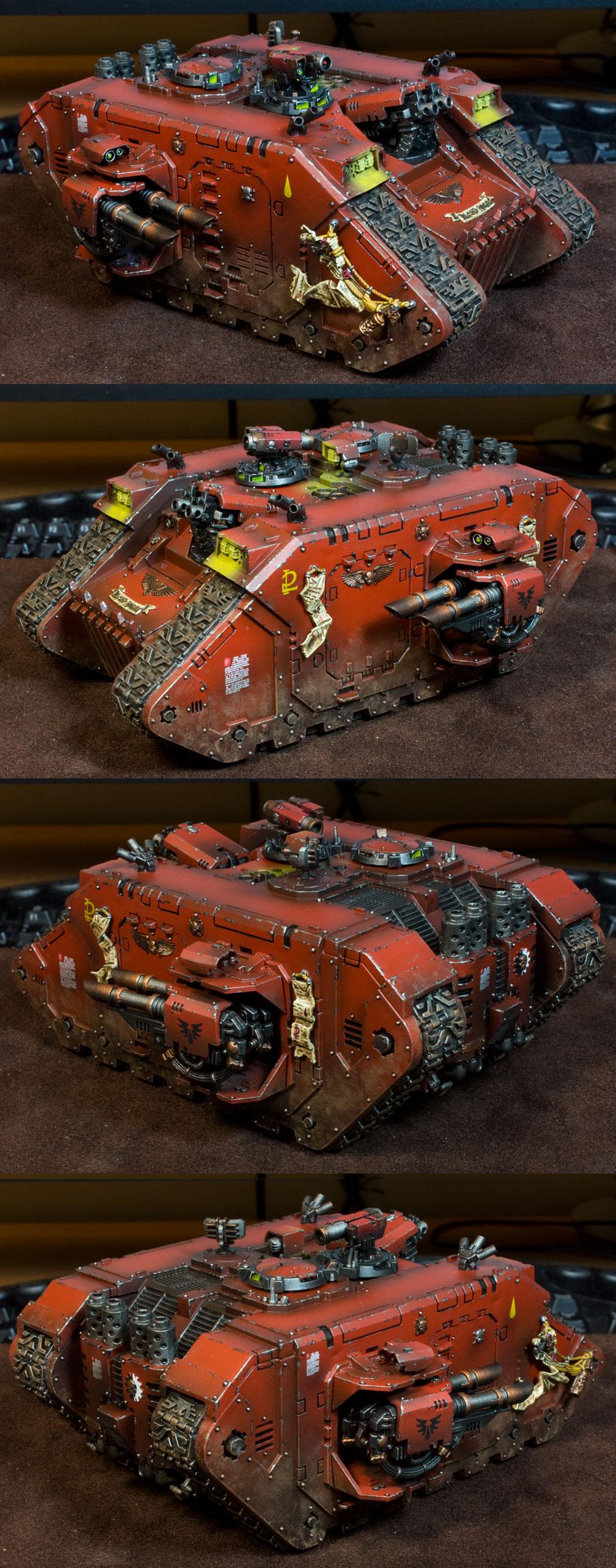 Blood Angels, Land Raider, Object Source Lighting, Space Marines, Weathered