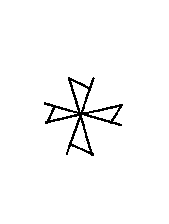 paint a line towards the next point but one 