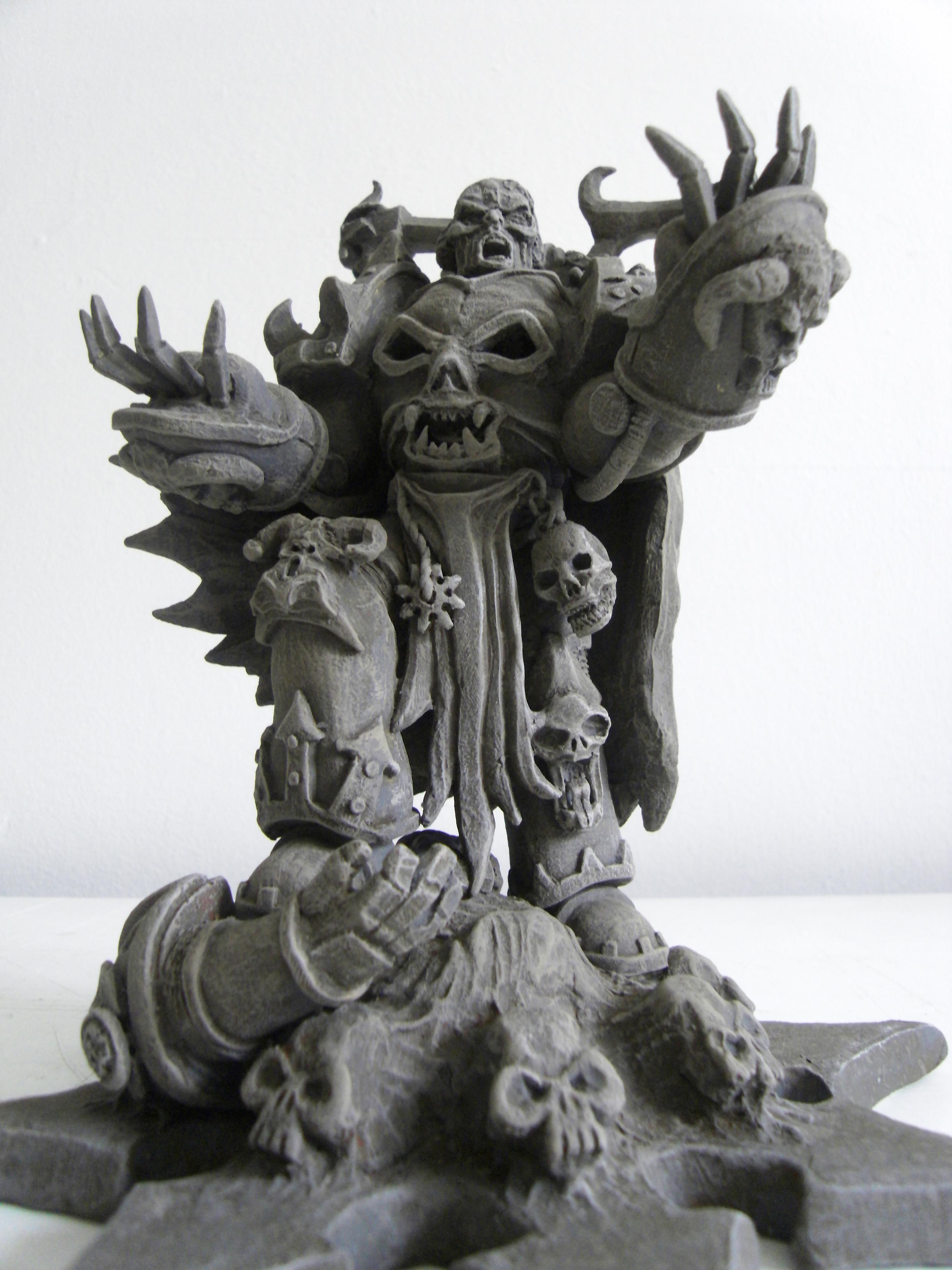 Chaos, Chaos Lord, Chaos Space Marines, Commission Work, Custom, Large, Large Scale, Monument, Scratch Build, Sculpting, Sculpture, Space Marines, Statue, Terrain, Warhammer 40,000, Warhammer Fantasy