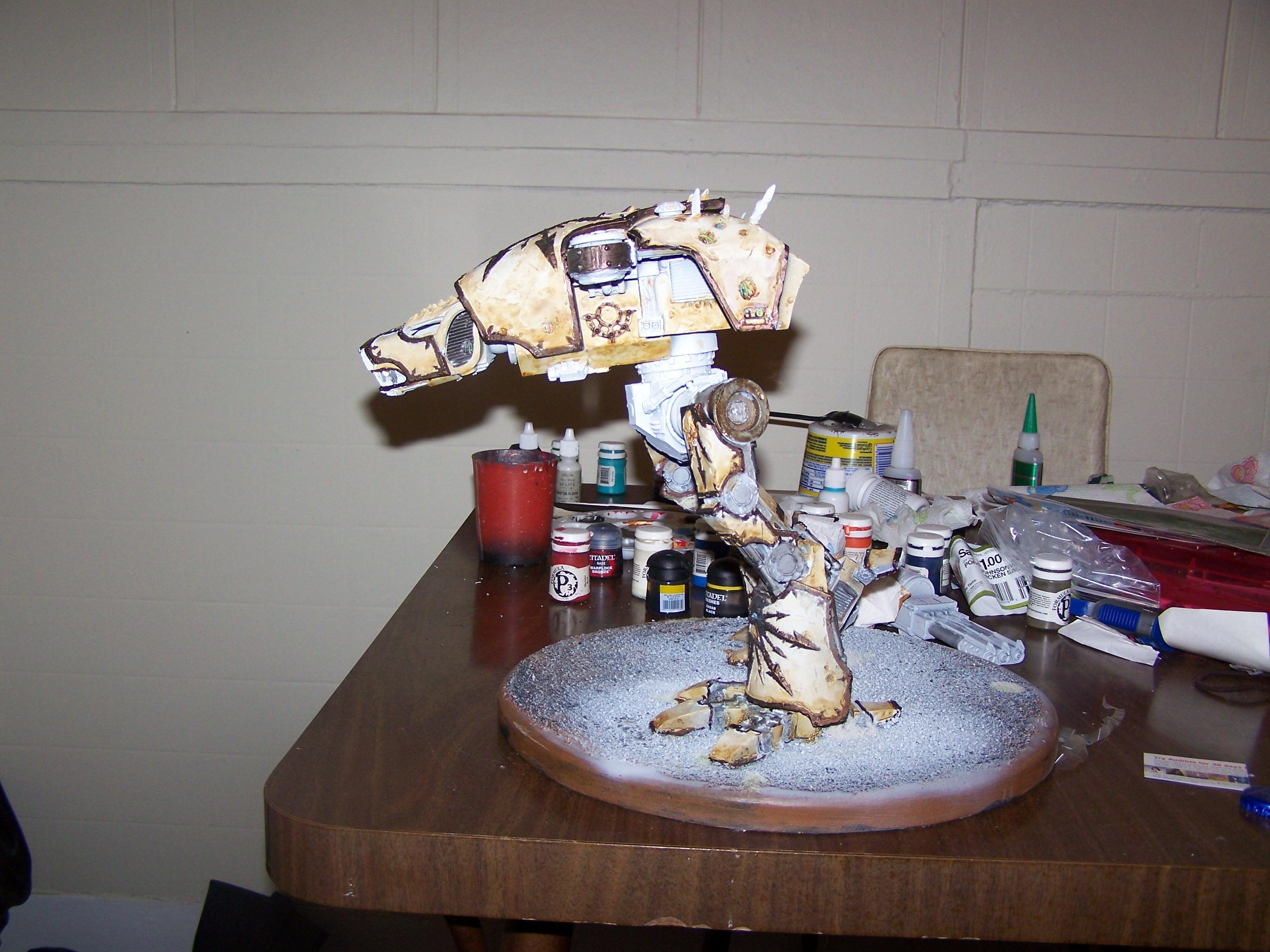 This is the other side, with no cannon on it, still in progress, I do have the flame cannon and lascannon for it, just not really started, magnets are in place