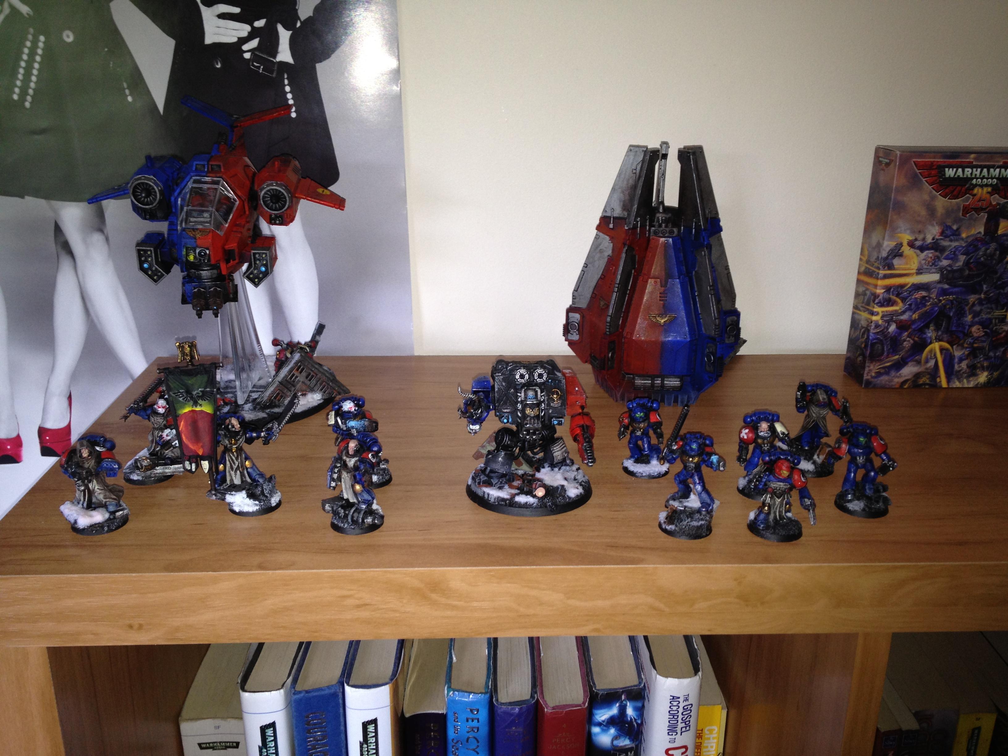 5th, 5th Company, Astartes, Blue And Red, Halfed, Space Marines, Warhammer 40,000