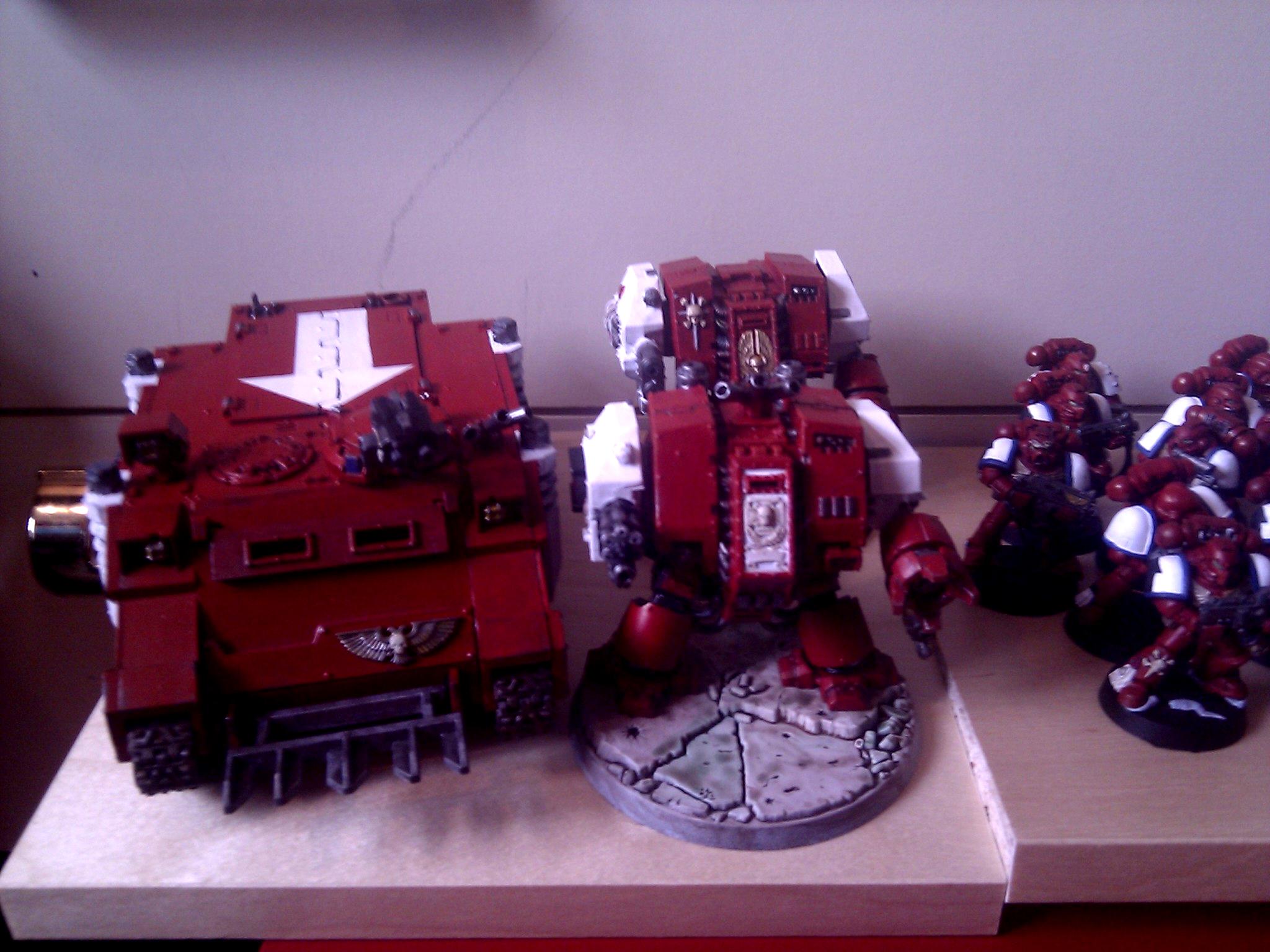 Dreadnought, Rhino, Space Marines