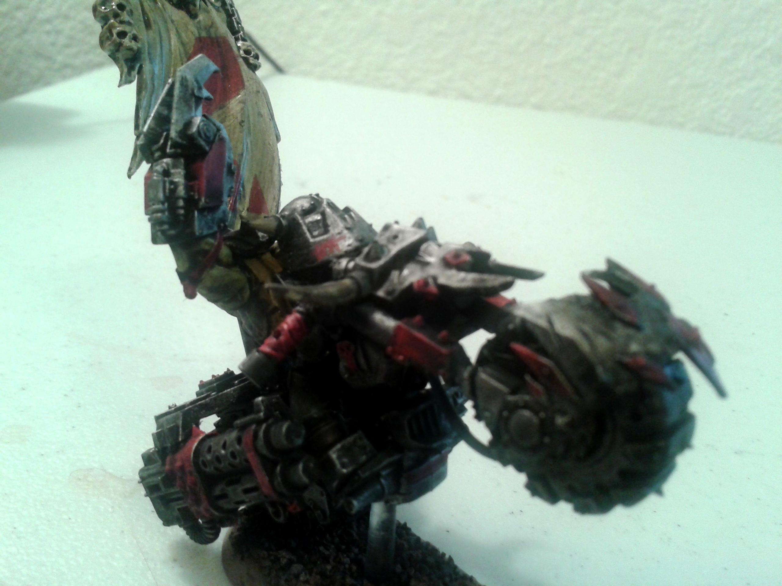 Nob, Orks, Warbike, Ork Nob on Warbike