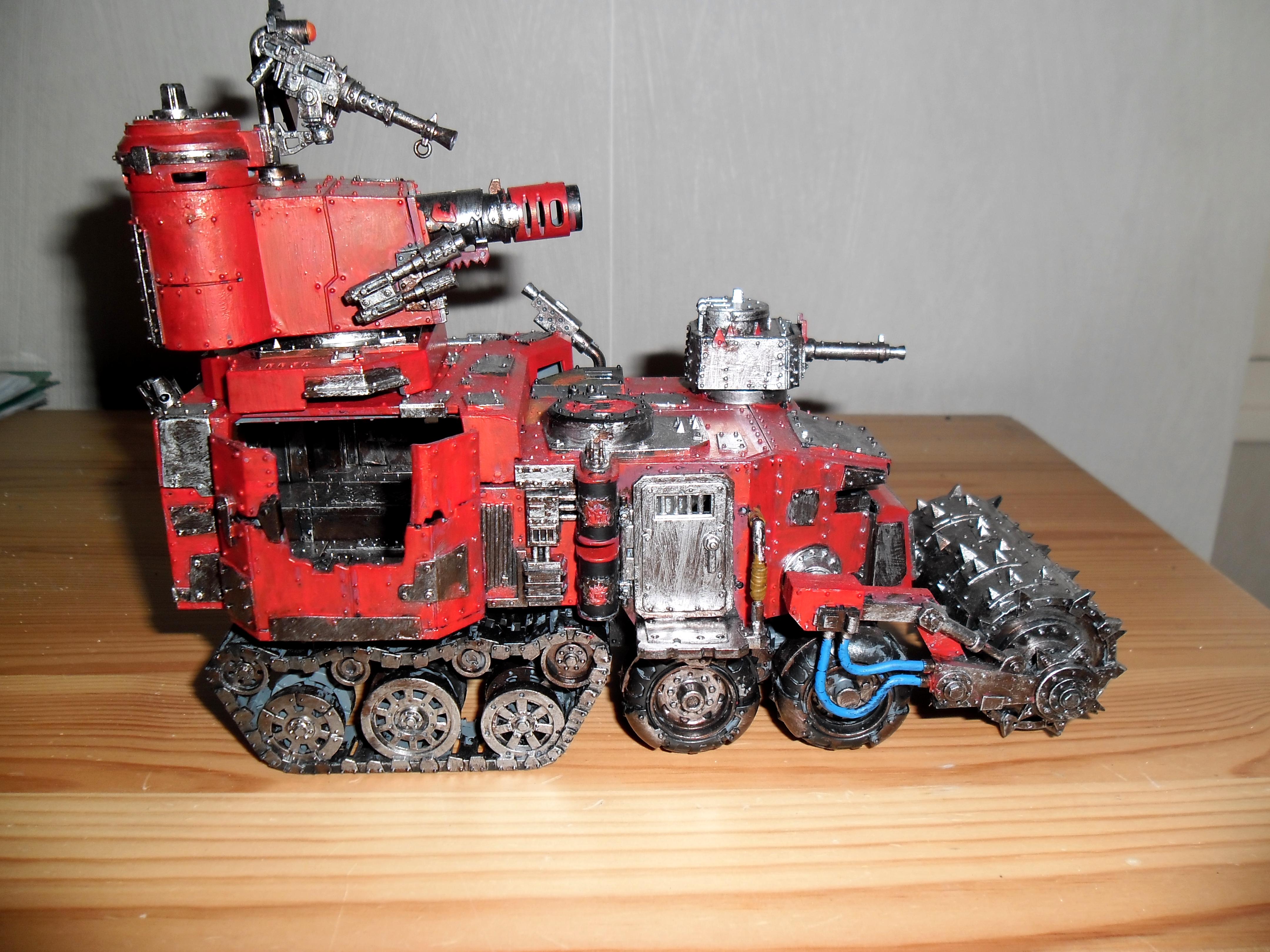 Battlewagon, Killcannon, Orks, Red
