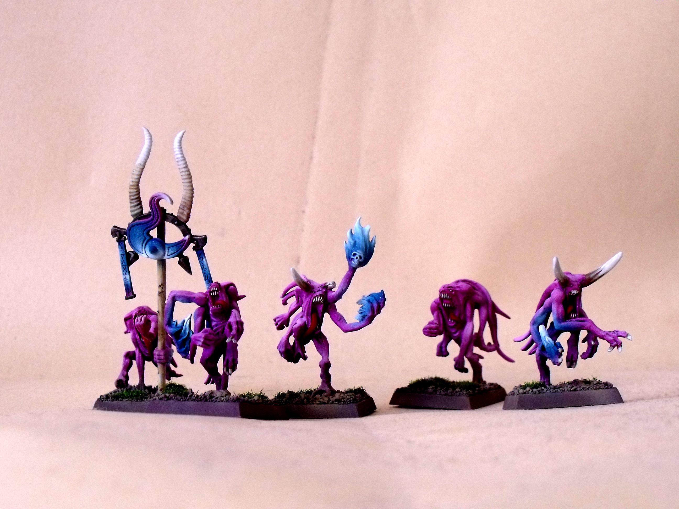 Airbrush, Chaos, Daemons, Tzeentch, Warhammer 40,000