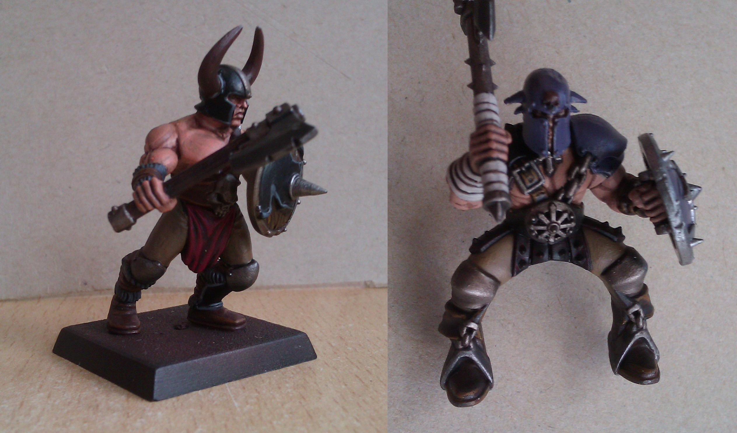 Foot Maurauder and basecoated Marauder horseman