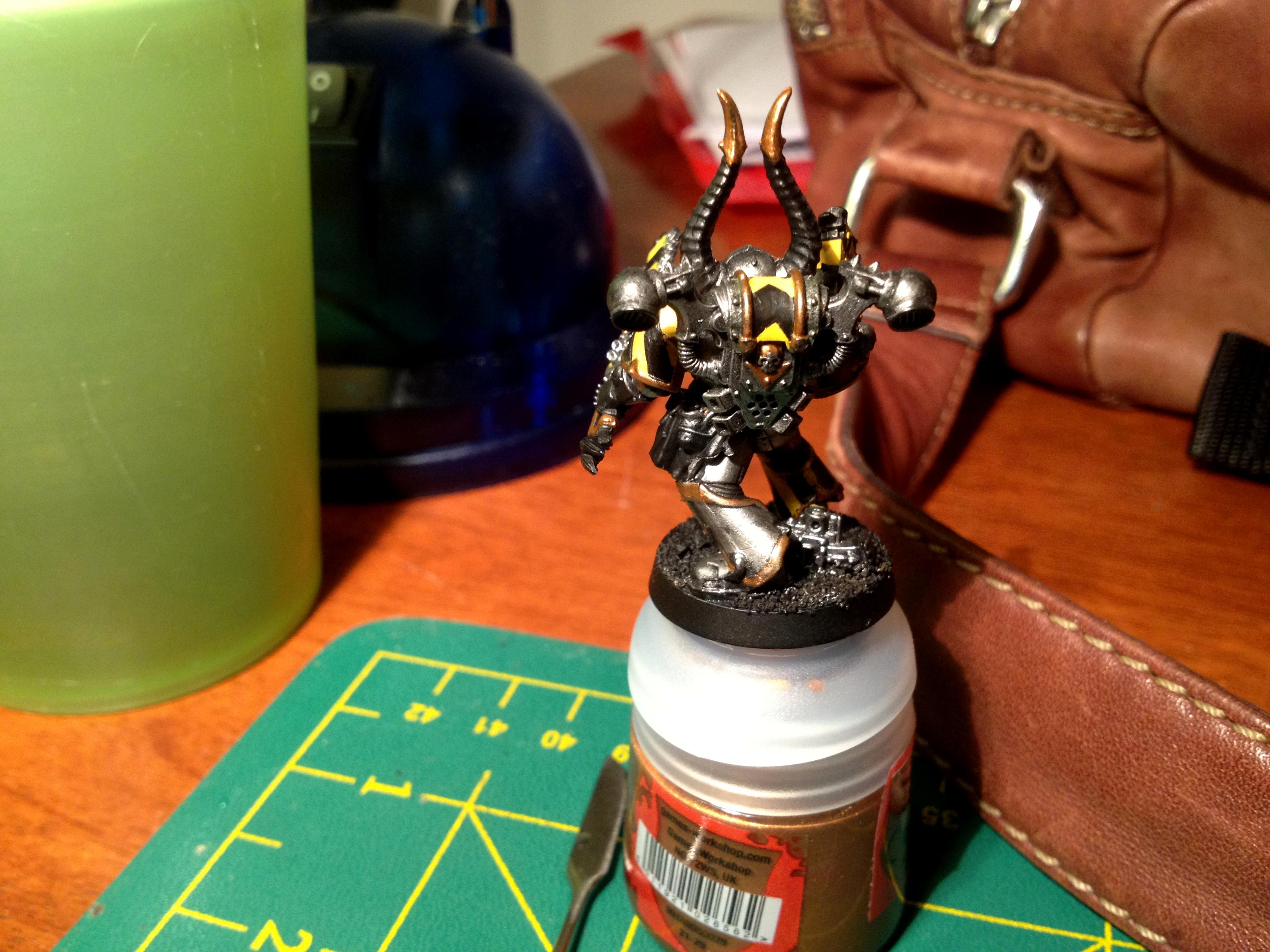 Hazard Stripes, Iron Warriors, Work In Progress
