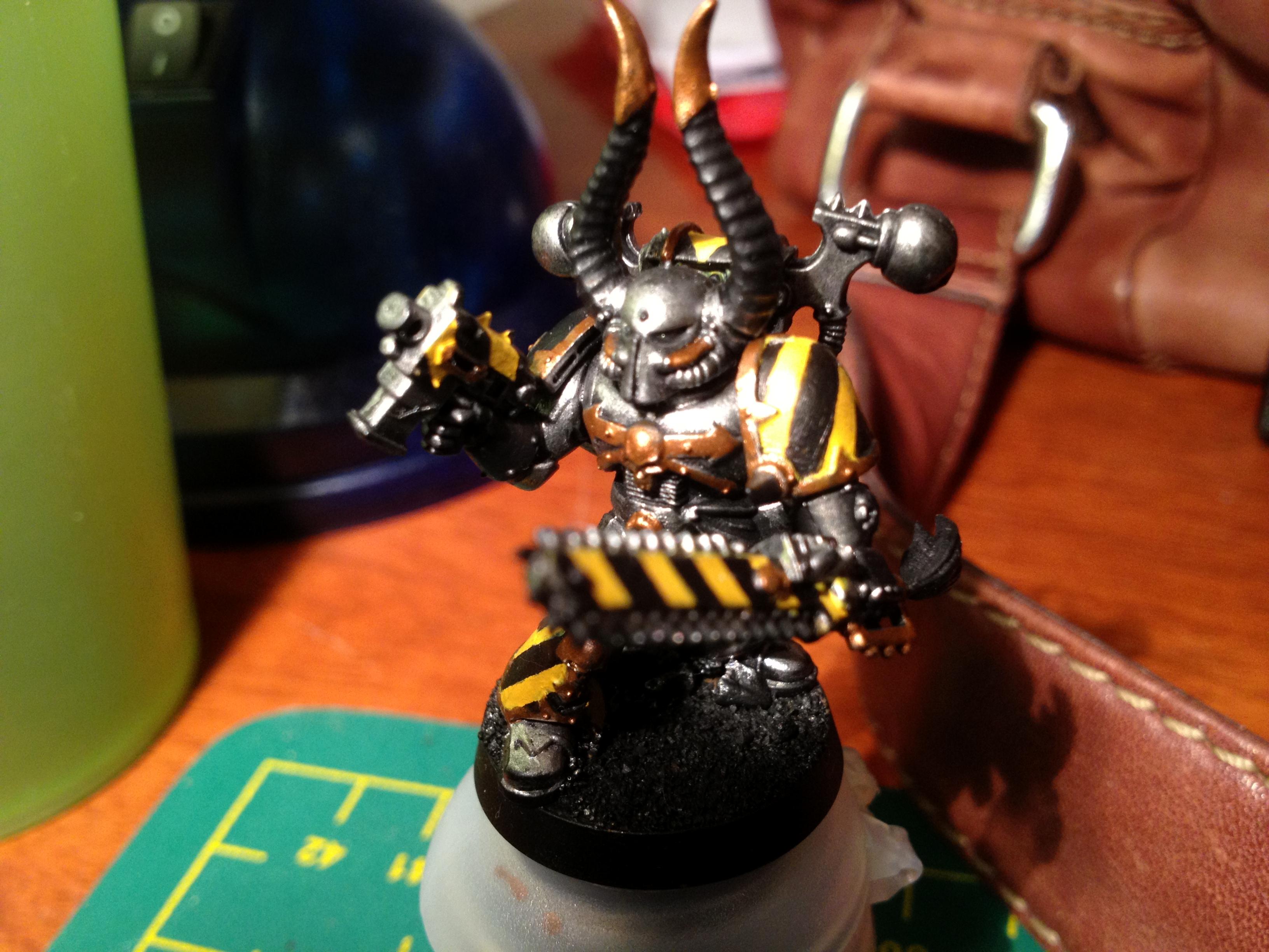 Hazard Stripes, Iron Warriors, Work In Progress