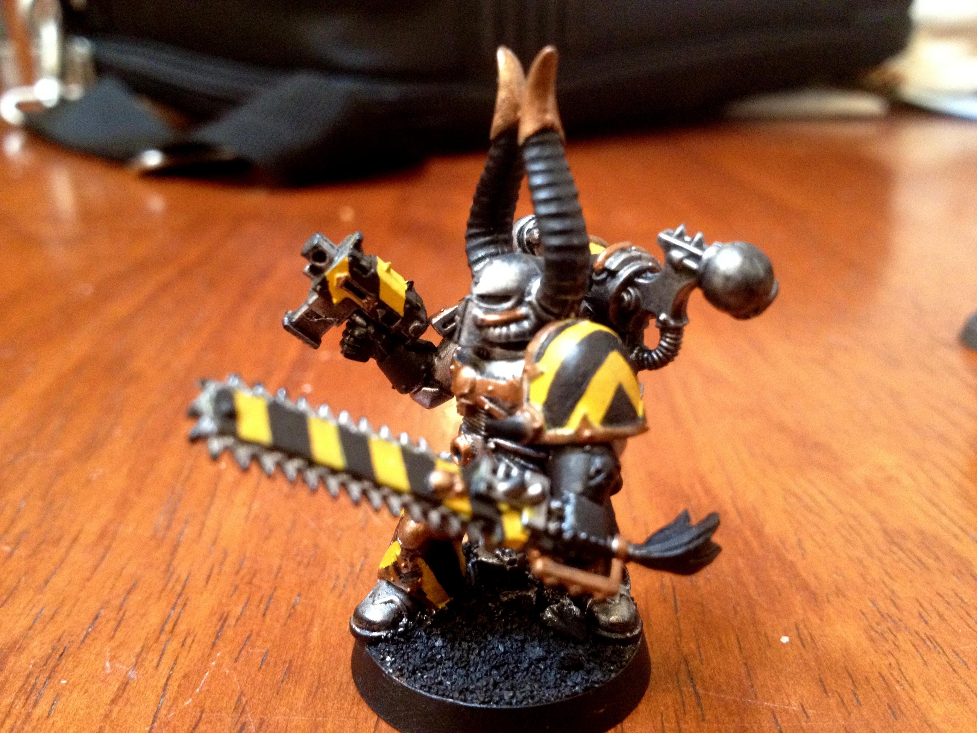 Hazard Stripes, Iron Warriors, Work In Progress