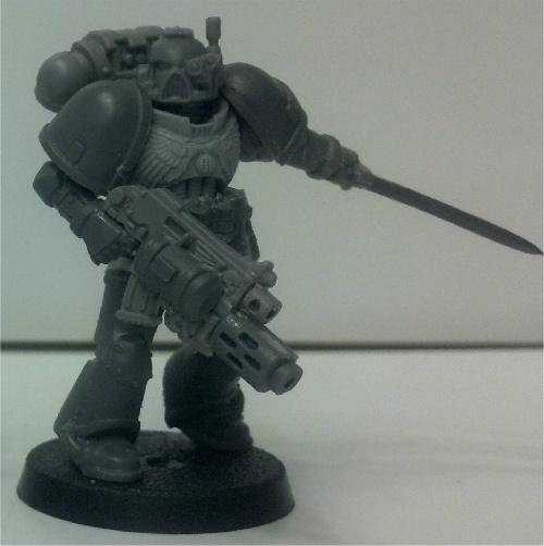 Combimelta, Sergeant, Space Marines, Tall Scale, True Scale