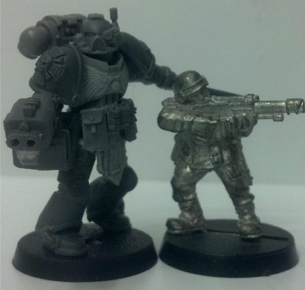 Sergeant, Space Marines, Tall Scale, True Scale