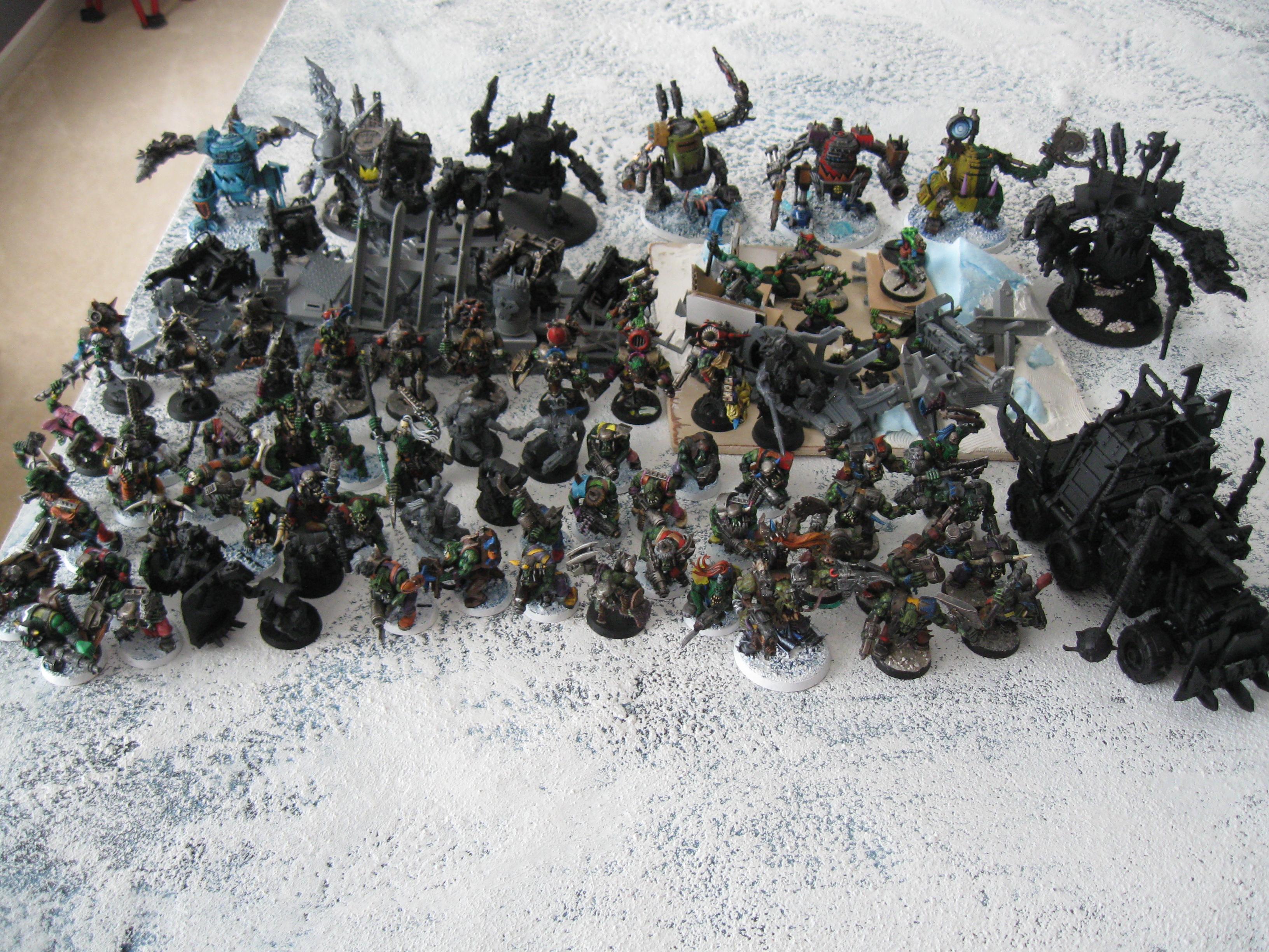 Battle, Ice Angels, Orks, Space Wolves, Tyranids