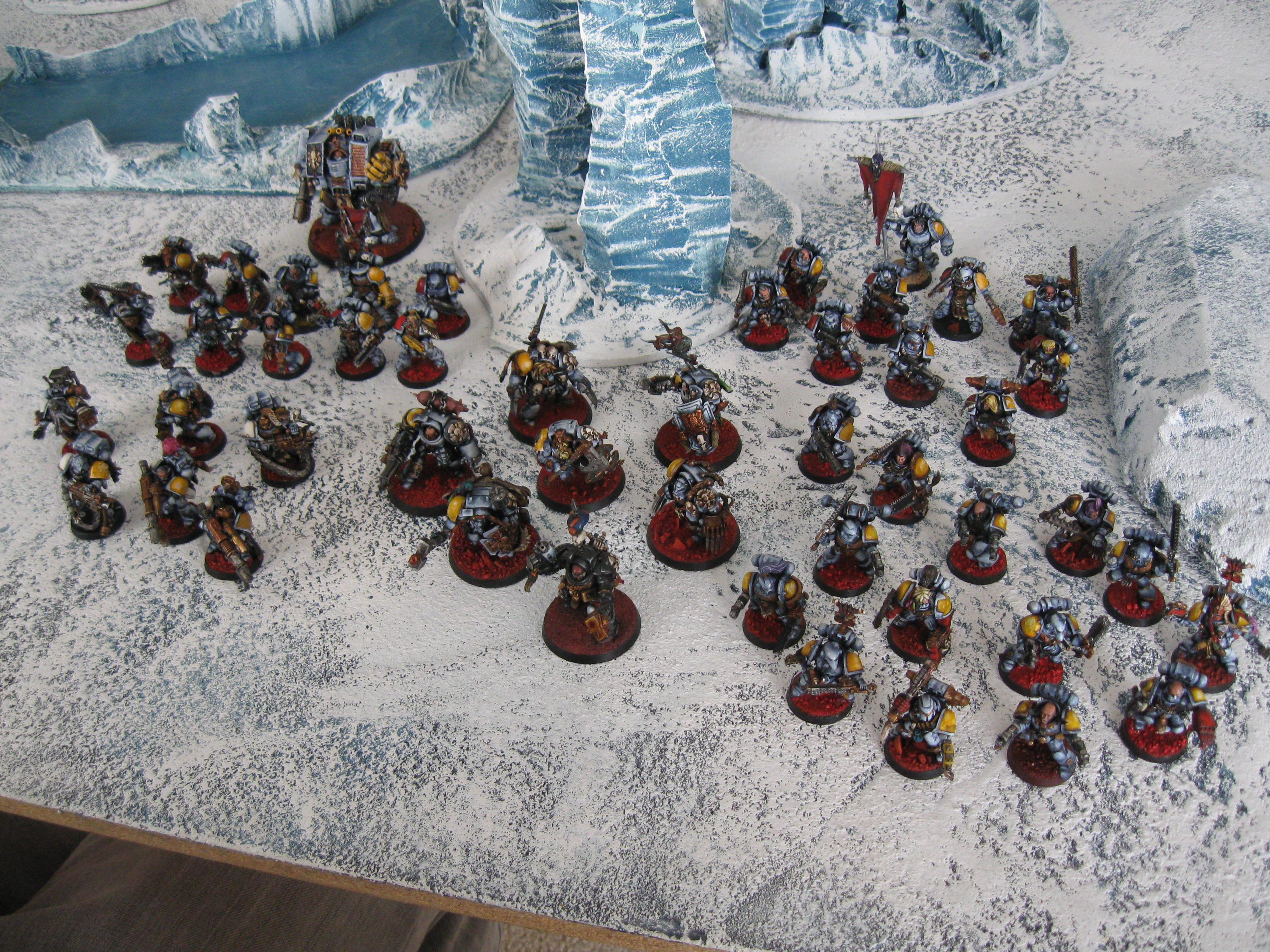 Battle, Ice Angels, Orks, Space Wolves, Tyranids