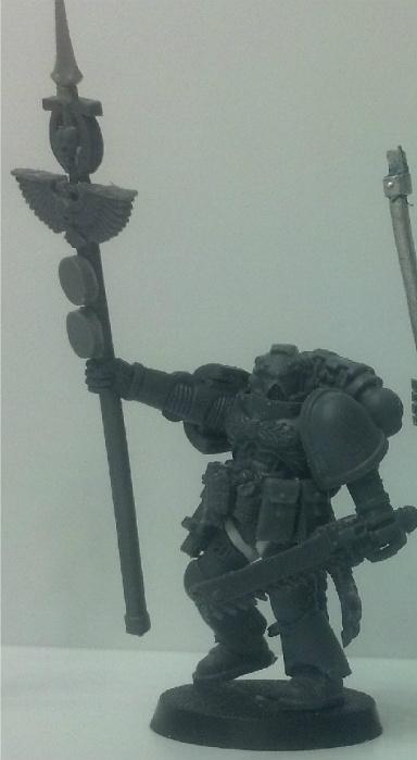 Space Marines, Standard Bearer, Tall Scale, True Scale