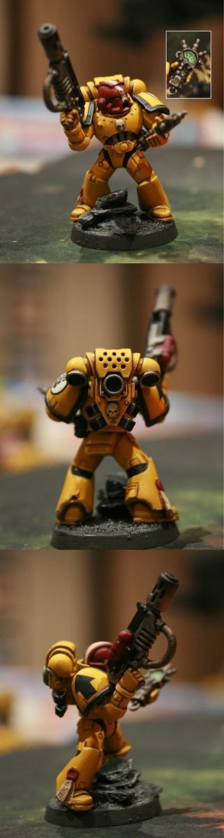 Auspex, Fist, Imperial, Imperial Fists, Meltagun, Purity Seal, Sergeant, Space Marines, Warhammer 40,000