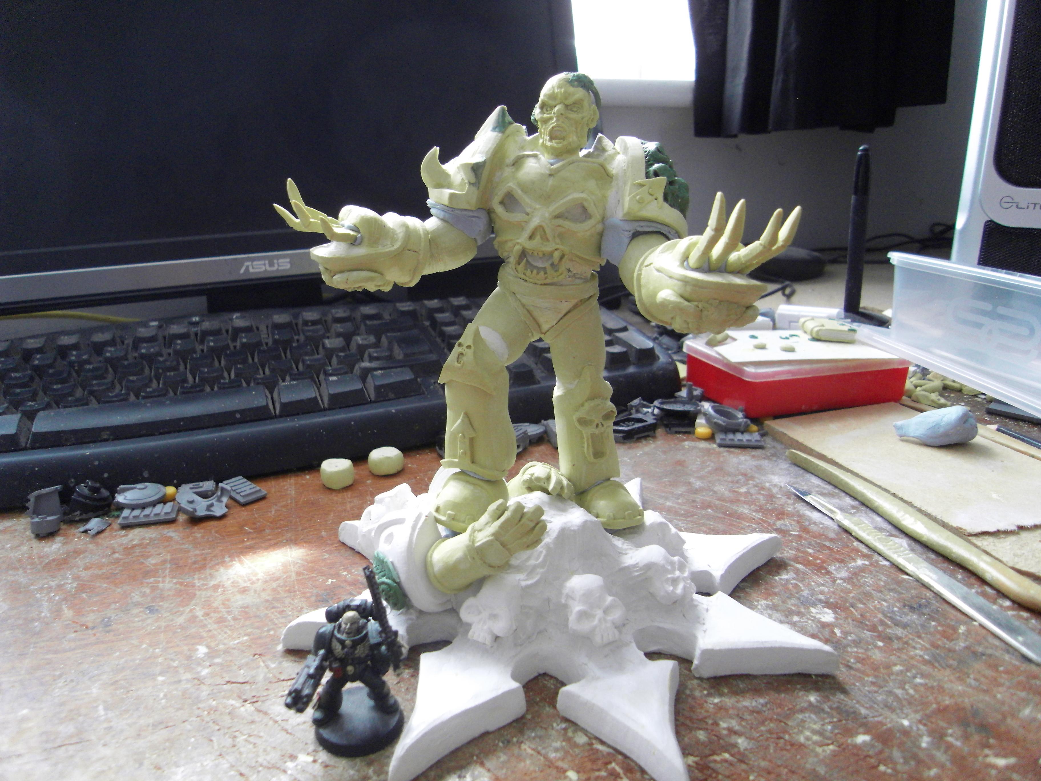 Chaos, Chaos Space Marines, Chaos Undivided, Lord, Sculpting, Sculpture, Space Marines, Statue, Terrain, Warhammer 40,000, Warhammer Fantasy