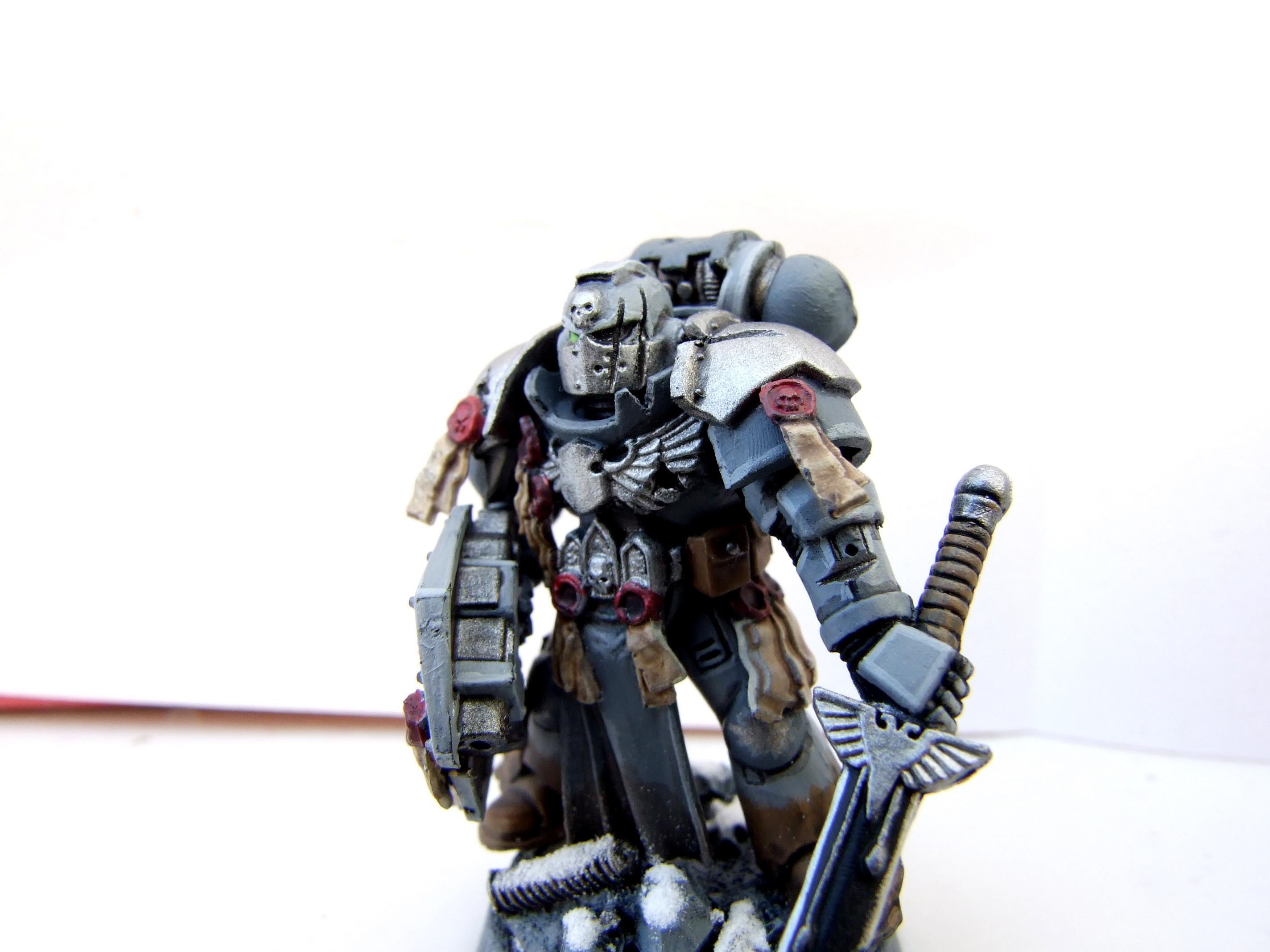Champion, Power Sword, Space Marines, Stone Sentinels, Storm Shield