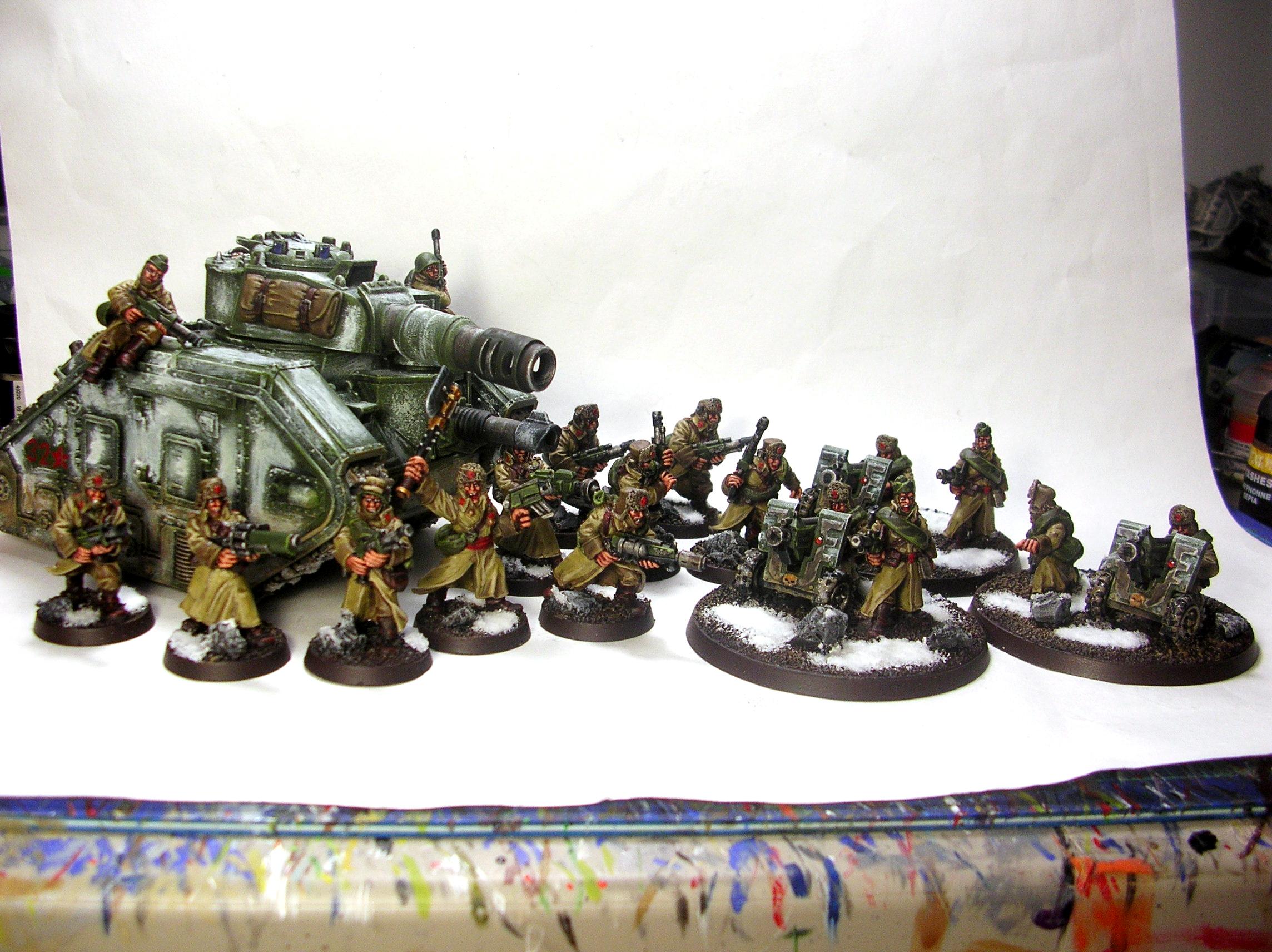 Imperial Guard, Leman Russ, Russians, Valhallans, Warhammer 40,000, Winter