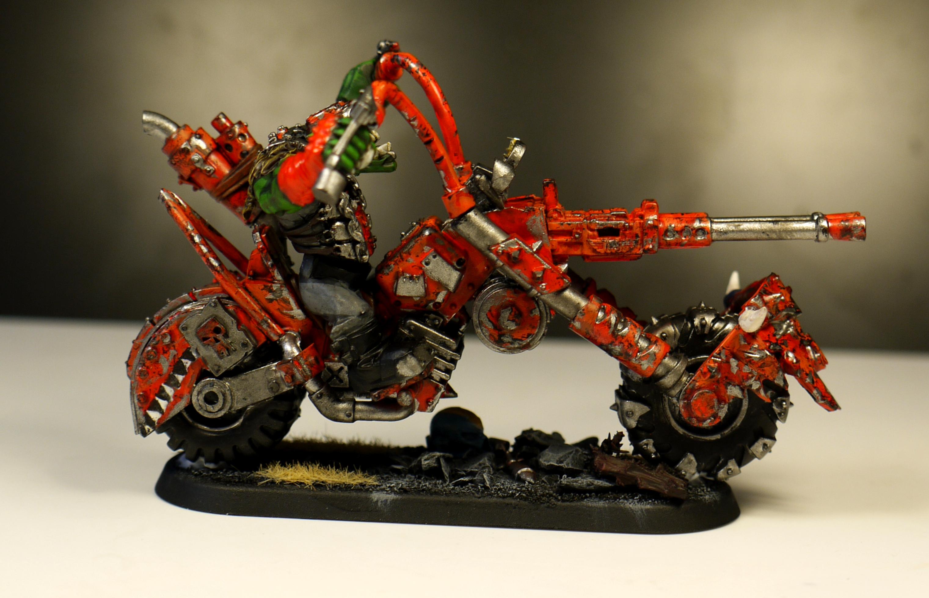 Bike, Orange, Orks, Speed